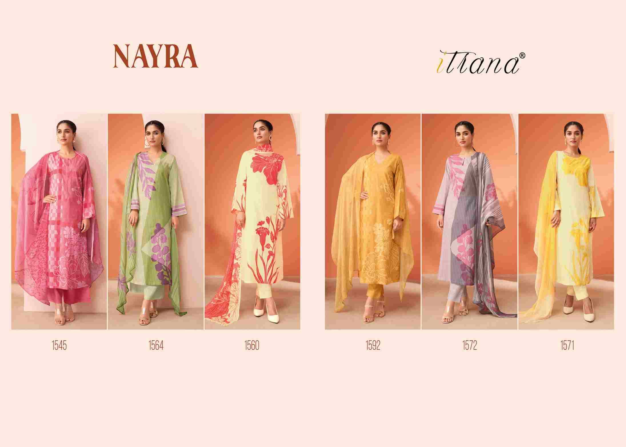 Nayra By Itrana Beautiful Festive Suits Colorful Stylish Fancy Casual Wear & Ethnic Wear Pure Lawn Cotton Dresses At Wholesale Price
