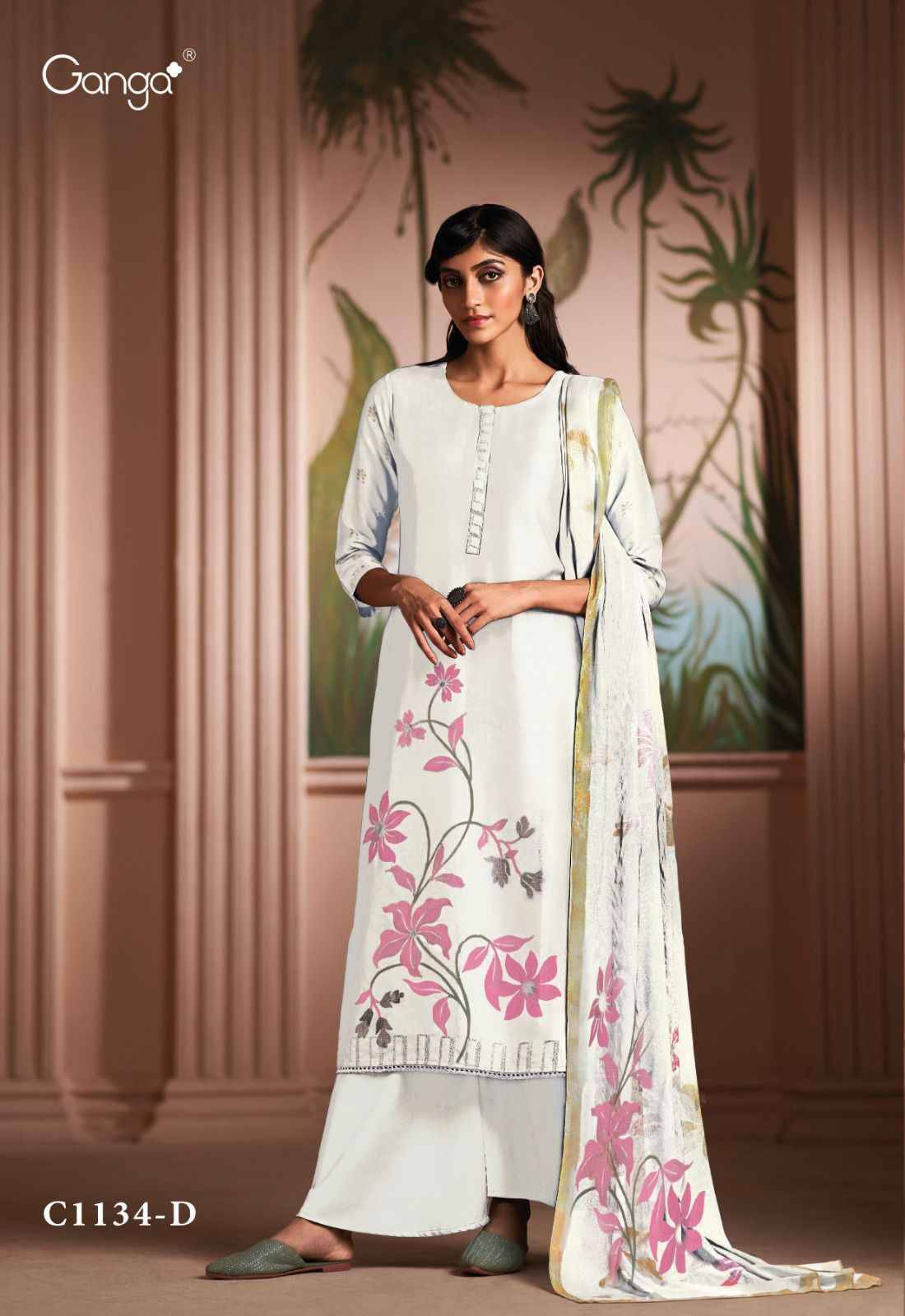 Shanaya By Ganga Fashion Beautiful Festive Suits Colorful Stylish Fancy Casual Wear & Ethnic Wear Bemberg Silk Dresses At Wholesale Price
