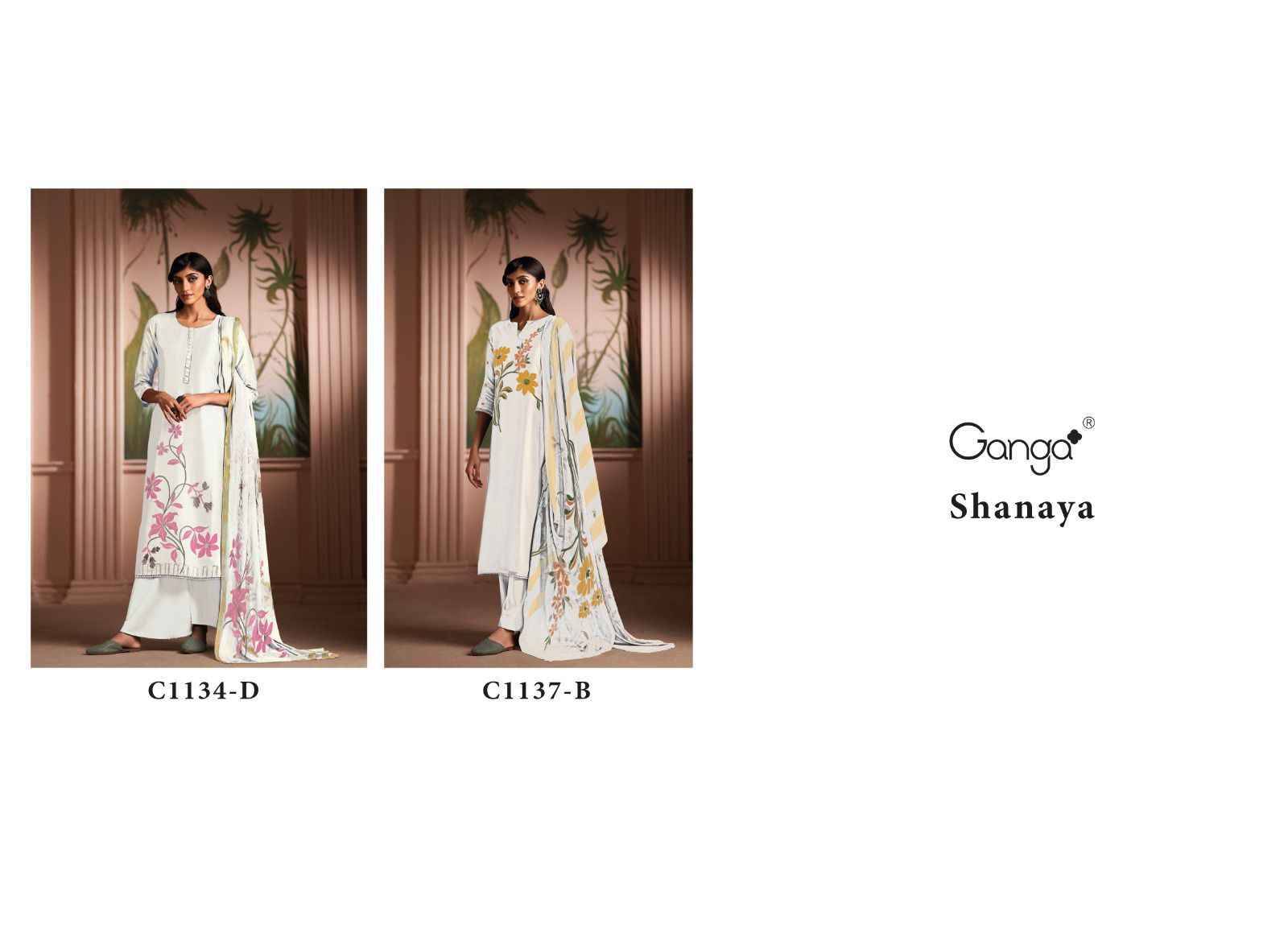 Shanaya By Ganga Fashion Beautiful Festive Suits Colorful Stylish Fancy Casual Wear & Ethnic Wear Bemberg Silk Dresses At Wholesale Price
