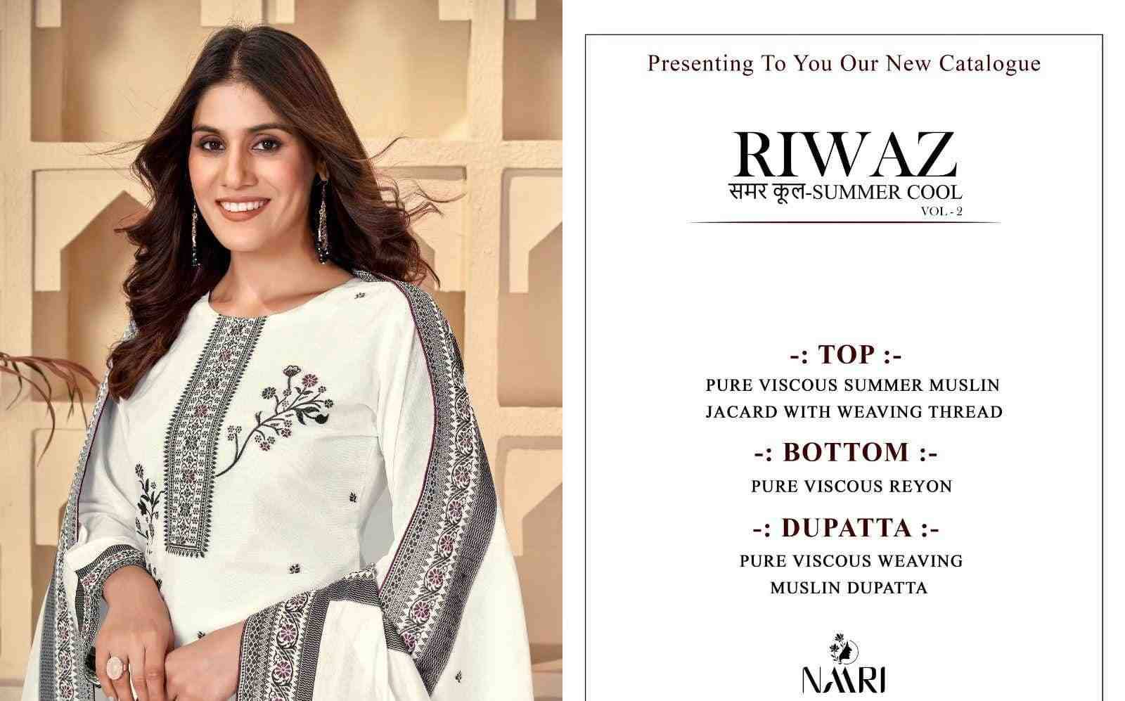 Riwaz Vol-2 By Naari 88001 To 88004 Series Beautiful Stylish Festive Suits Fancy Colorful Casual Wear & Ethnic Wear & Ready To Wear Pure Muslin Jacquard Print Dresses At Wholesale Price