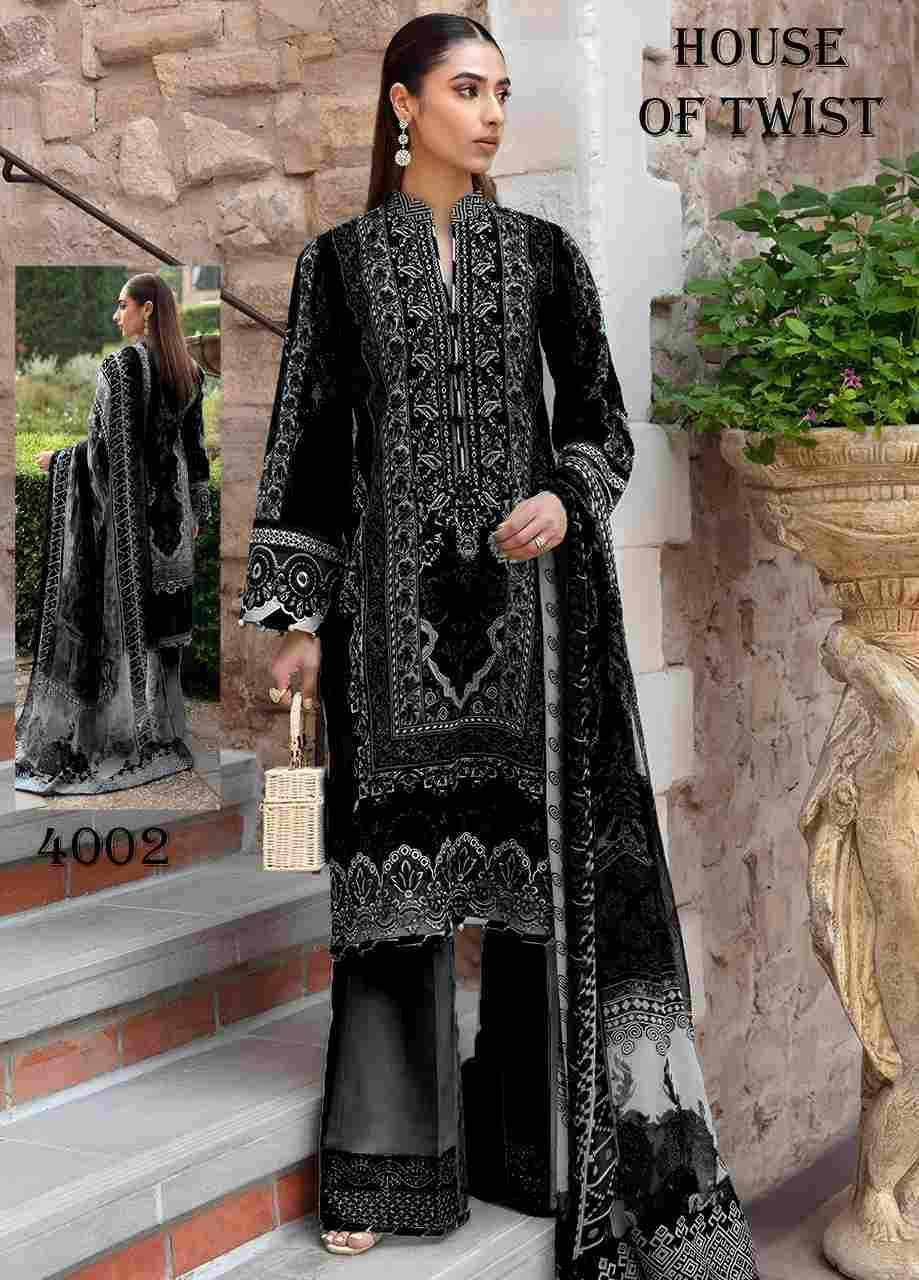 Black And White By House Of Twist 4001 To 4006 Series Beautiful Festive Suits Stylish Fancy Colorful Casual Wear & Ethnic Wear Pure Cotton Print Dresses At Wholesale Price