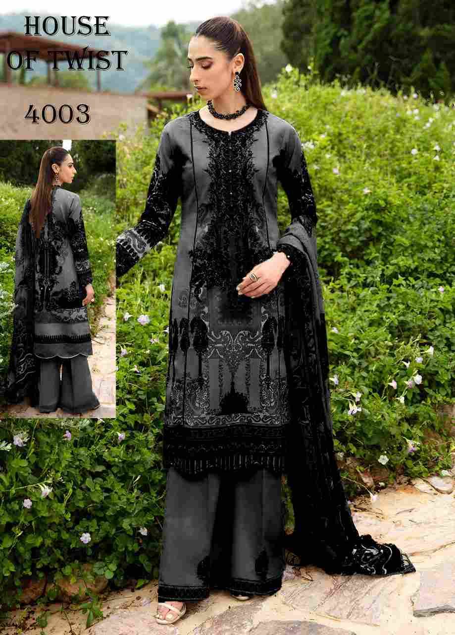 Black And White By House Of Twist 4001 To 4006 Series Beautiful Festive Suits Stylish Fancy Colorful Casual Wear & Ethnic Wear Pure Cotton Print Dresses At Wholesale Price