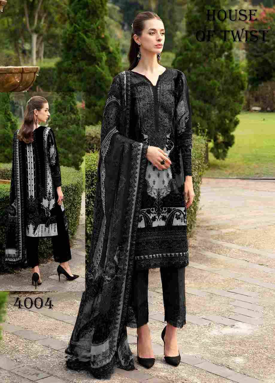 Black And White By House Of Twist 4001 To 4006 Series Beautiful Festive Suits Stylish Fancy Colorful Casual Wear & Ethnic Wear Pure Cotton Print Dresses At Wholesale Price