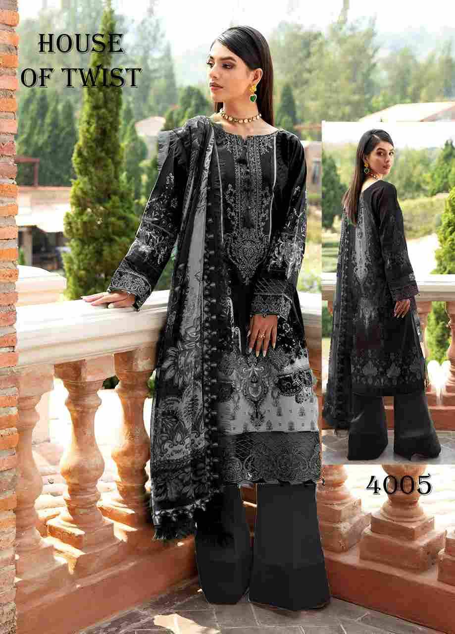 Black And White By House Of Twist 4001 To 4006 Series Beautiful Festive Suits Stylish Fancy Colorful Casual Wear & Ethnic Wear Pure Cotton Print Dresses At Wholesale Price