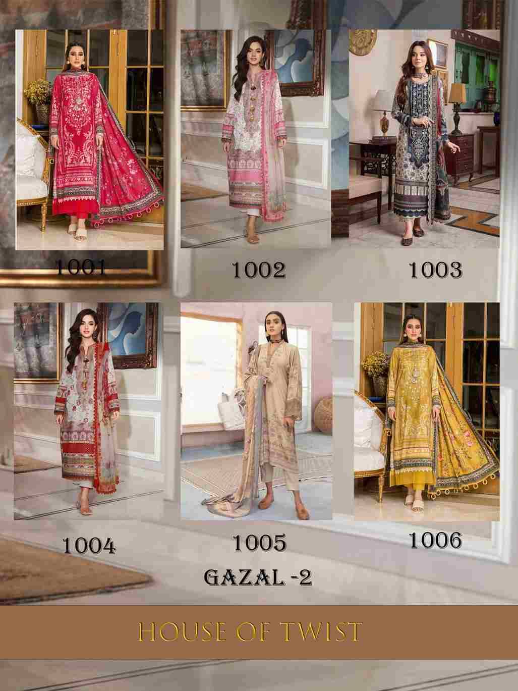 Gazal Vol-2 By House Of Twist 1001 To 1006 Series Beautiful Festive Suits Stylish Fancy Colorful Casual Wear & Ethnic Wear Pure Cotton Print Dresses At Wholesale Price