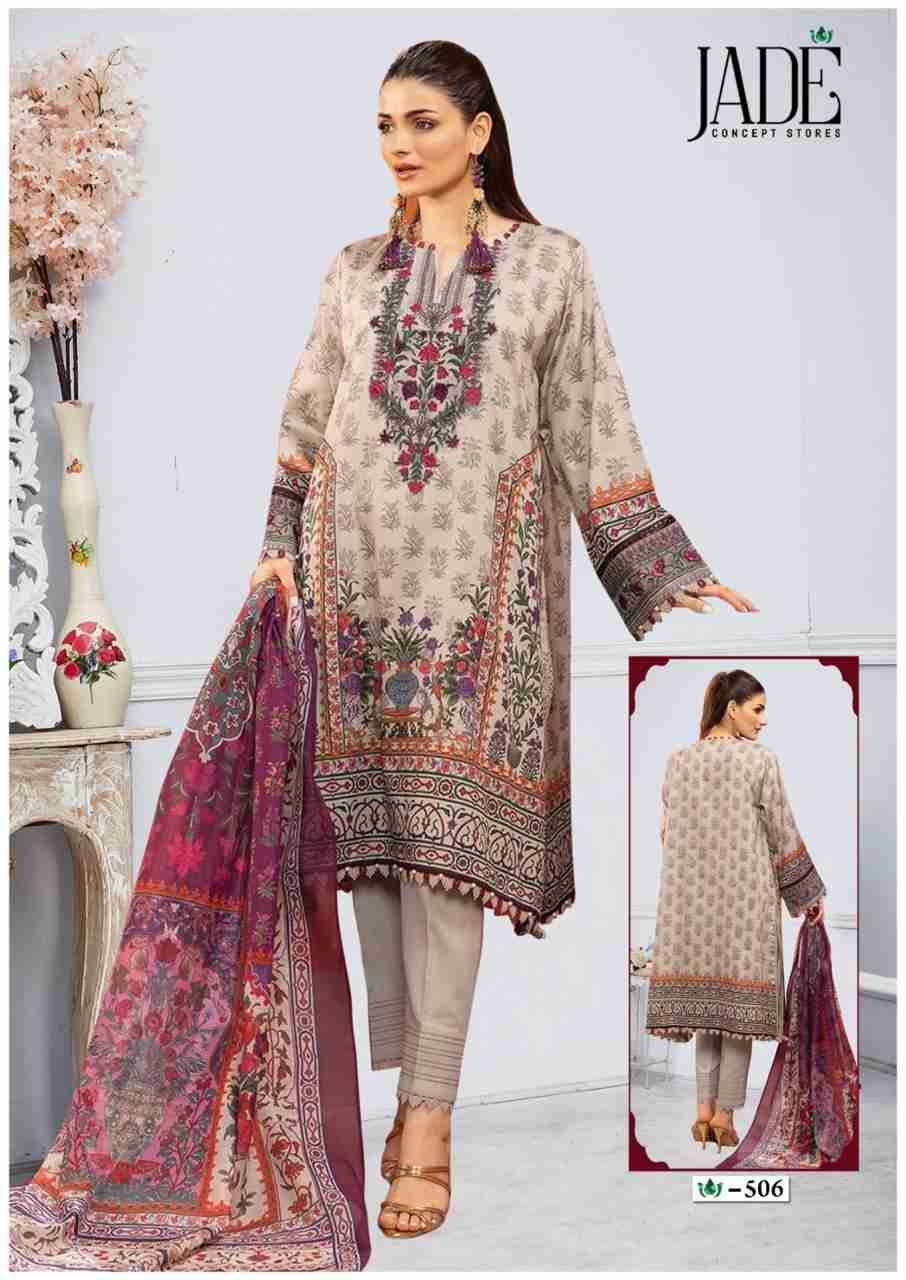 Crimson Vol-5 By Jade 501 To 506 Series Beautiful Festive Suits Stylish Fancy Colorful Casual Wear & Ethnic Wear Pure Lawn Digital Print Dresses At Wholesale Price