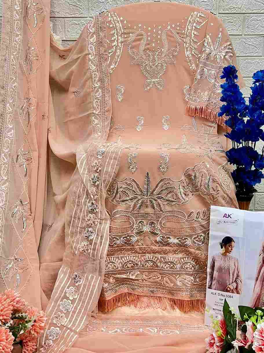 Al Khushbu Hit Design 5084 By Al Khushbu Designer Pakistani Suits Beautiful Stylish Fancy Colorful Party Wear & Occasional Wear Faux Georgette Embroidered Dresses At Wholesale Price