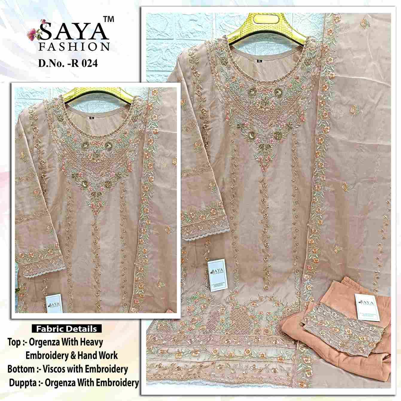 Saya-024 Colours By Saya Fashion 024-A To 024-C Series Beautiful Stylish Pakistani Suits Fancy Colorful Casual Wear & Ethnic Wear & Ready To Wear Organza Embroidered Dresses At Wholesale Price