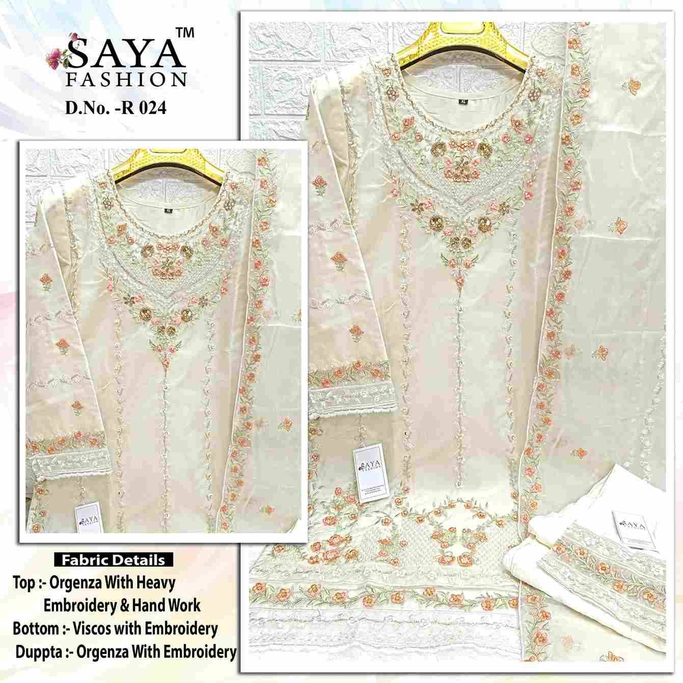 Saya-024 Colours By Saya Fashion 024-A To 024-C Series Beautiful Stylish Pakistani Suits Fancy Colorful Casual Wear & Ethnic Wear & Ready To Wear Organza Embroidered Dresses At Wholesale Price