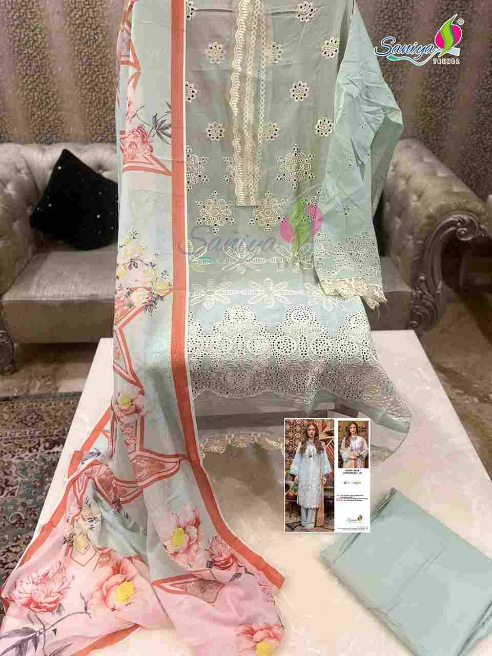 Adan Libas Chikankari Vol-26 By Saniya Trendz 26001 To 26004 Series Designer Pakistani Suits Beautiful Stylish Fancy Colorful Party Wear & Occasional Wear Pure Cotton Embroidered Dresses At Wholesale Price