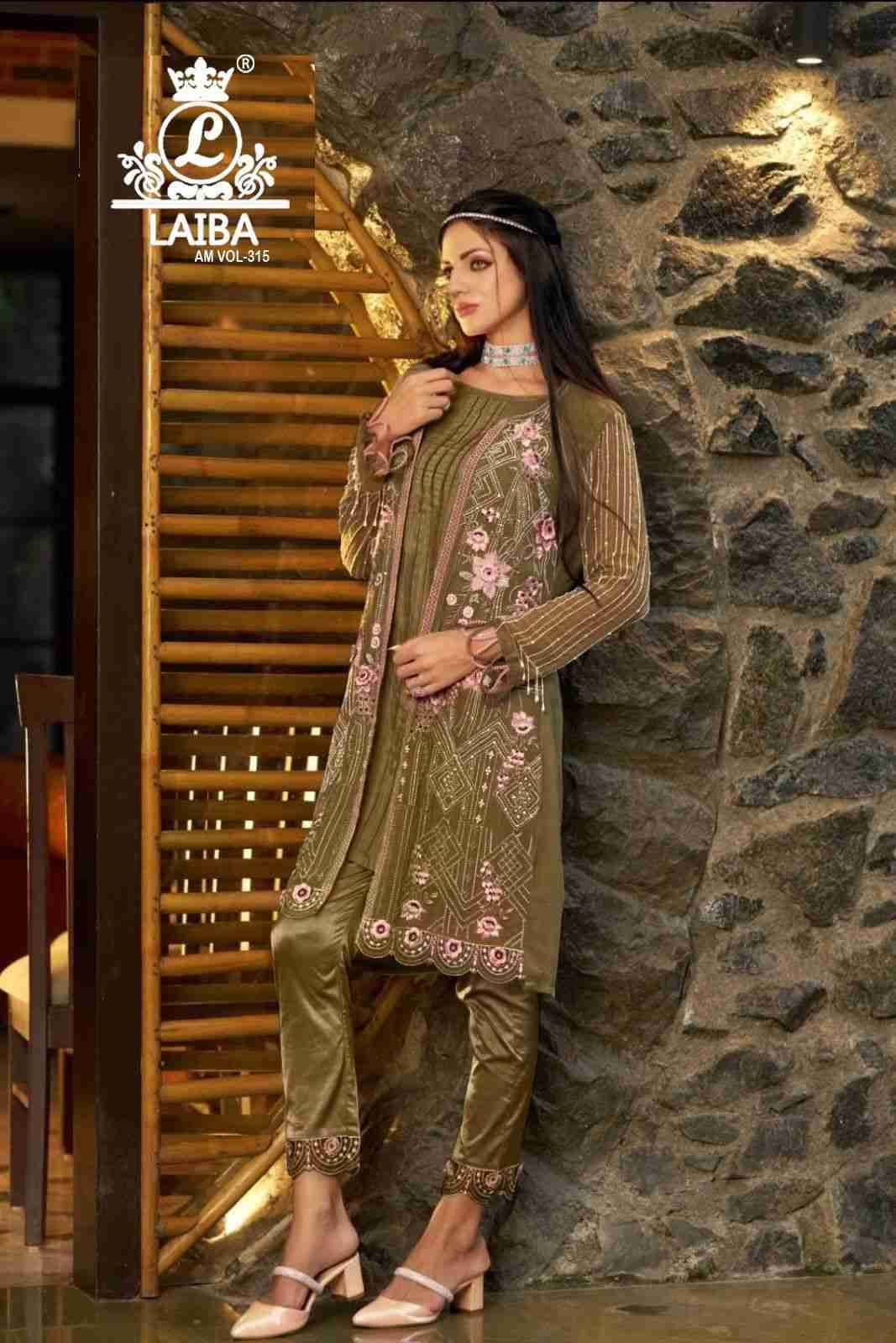 AM Vol-315 By Laiba 315-A To 315-D Series Beautiful Pakistani Suits Colorful Stylish Fancy Casual Wear & Ethnic Wear Pure Georgette Embroidered Dresses At Wholesale Price