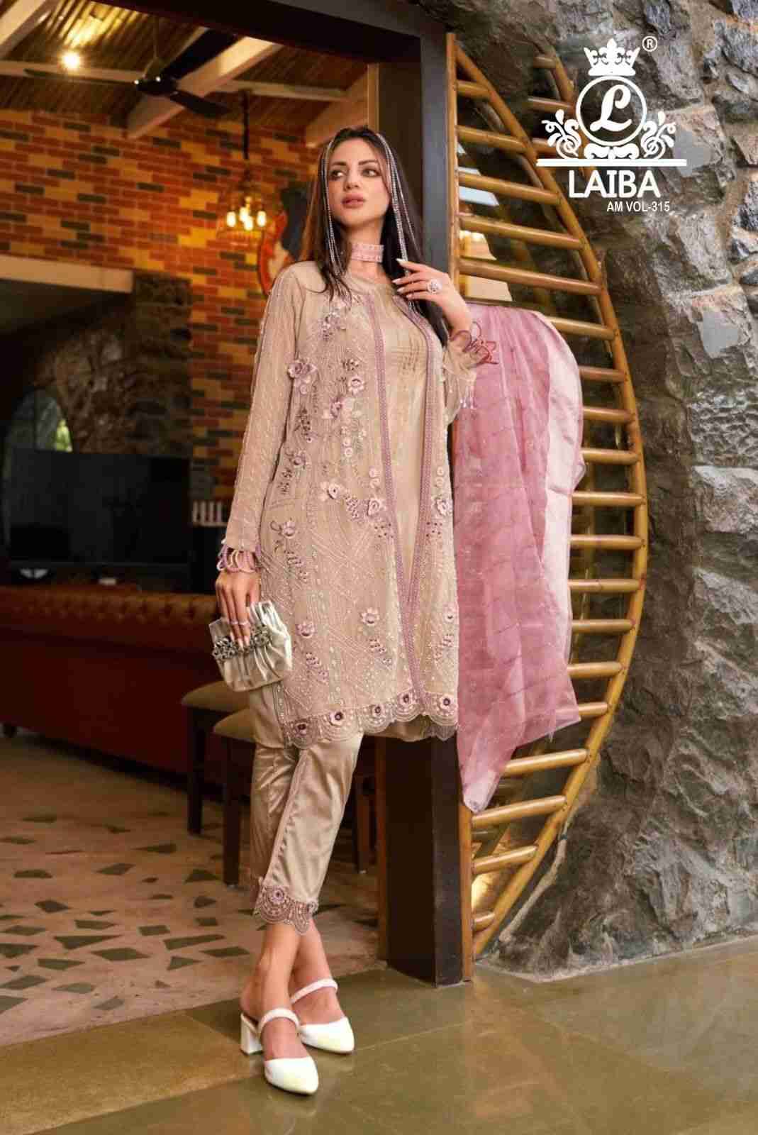 AM Vol-315 By Laiba 315-A To 315-D Series Beautiful Pakistani Suits Colorful Stylish Fancy Casual Wear & Ethnic Wear Pure Georgette Embroidered Dresses At Wholesale Price