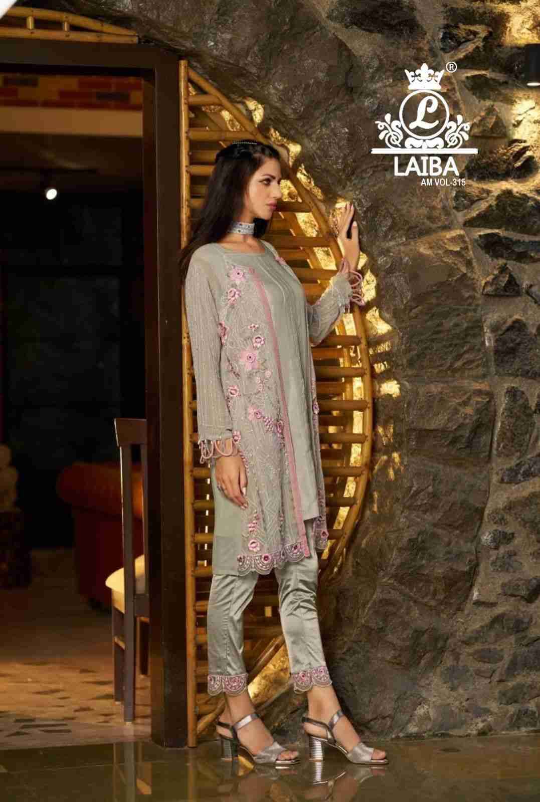 AM Vol-315 By Laiba 315-A To 315-D Series Beautiful Pakistani Suits Colorful Stylish Fancy Casual Wear & Ethnic Wear Pure Georgette Embroidered Dresses At Wholesale Price