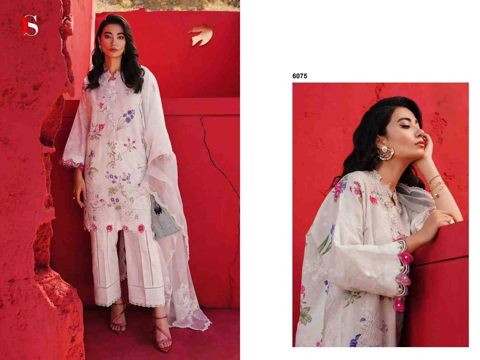 Sana Safinaz Lawan-24 Vol-2 By Deepsy Suits 6071 To 6078 Series Beautiful Pakistani Suits Colorful Stylish Fancy Casual Wear & Ethnic Wear Pure Cotton With Embroidered Dresses At Wholesale Price