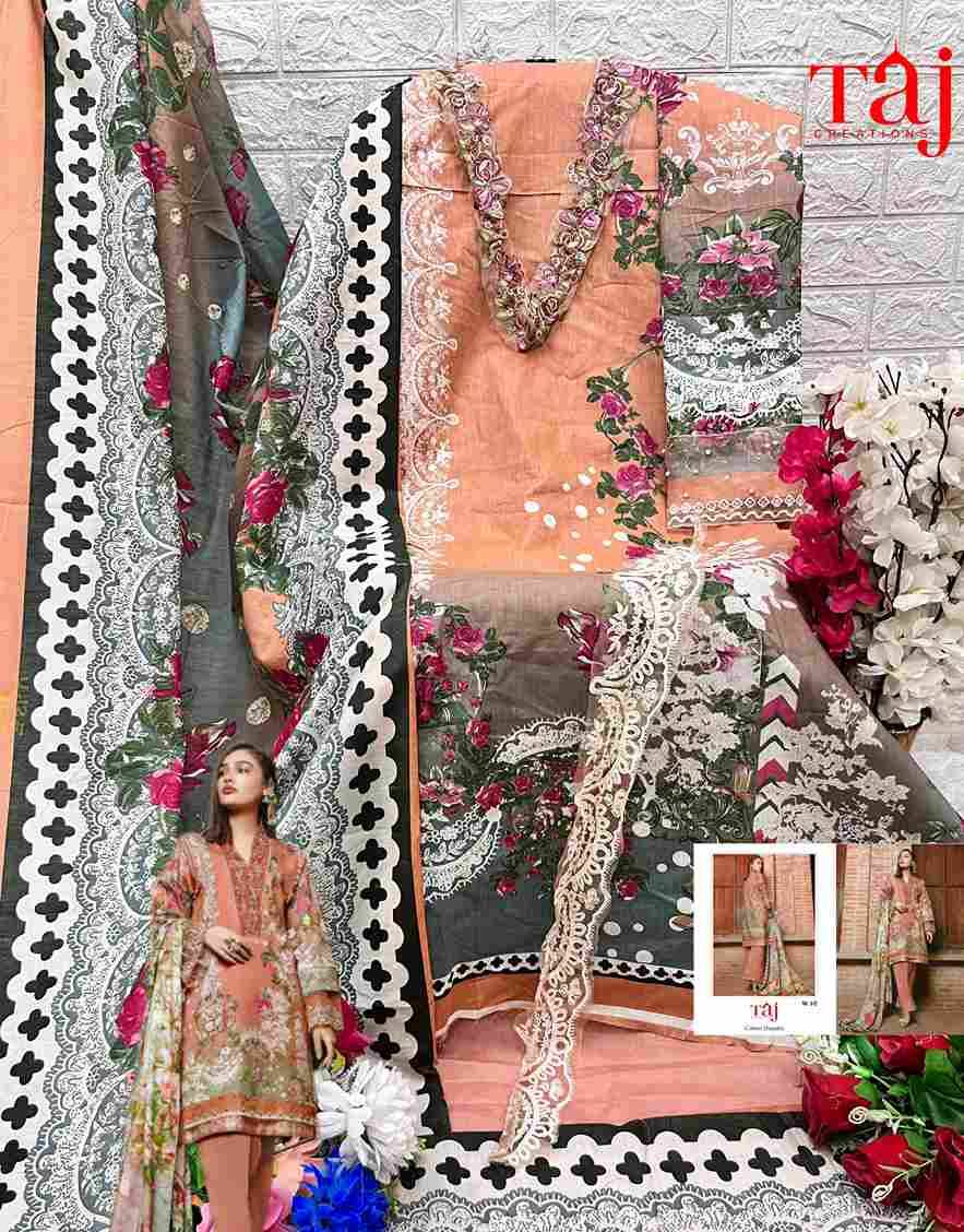 Taj Hit Design 512 By Taj Creation Beautiful Pakistani Suits Colorful Stylish Fancy Casual Wear & Ethnic Wear Pure Cotton Print With Embroidered Dresses At Wholesale Price