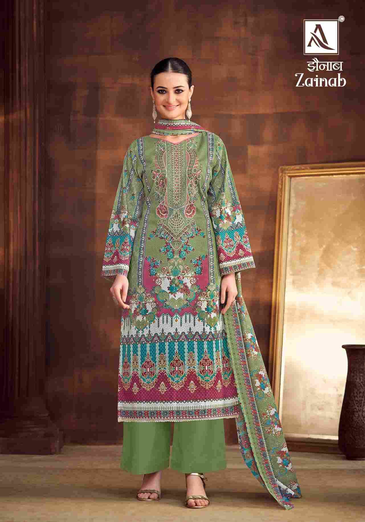 Zainab By Alok Suit 1495-001 To 1495-008 Series Beautiful Festive Suits Colorful Stylish Fancy Casual Wear & Ethnic Wear Pure Cambric Dresses At Wholesale Price