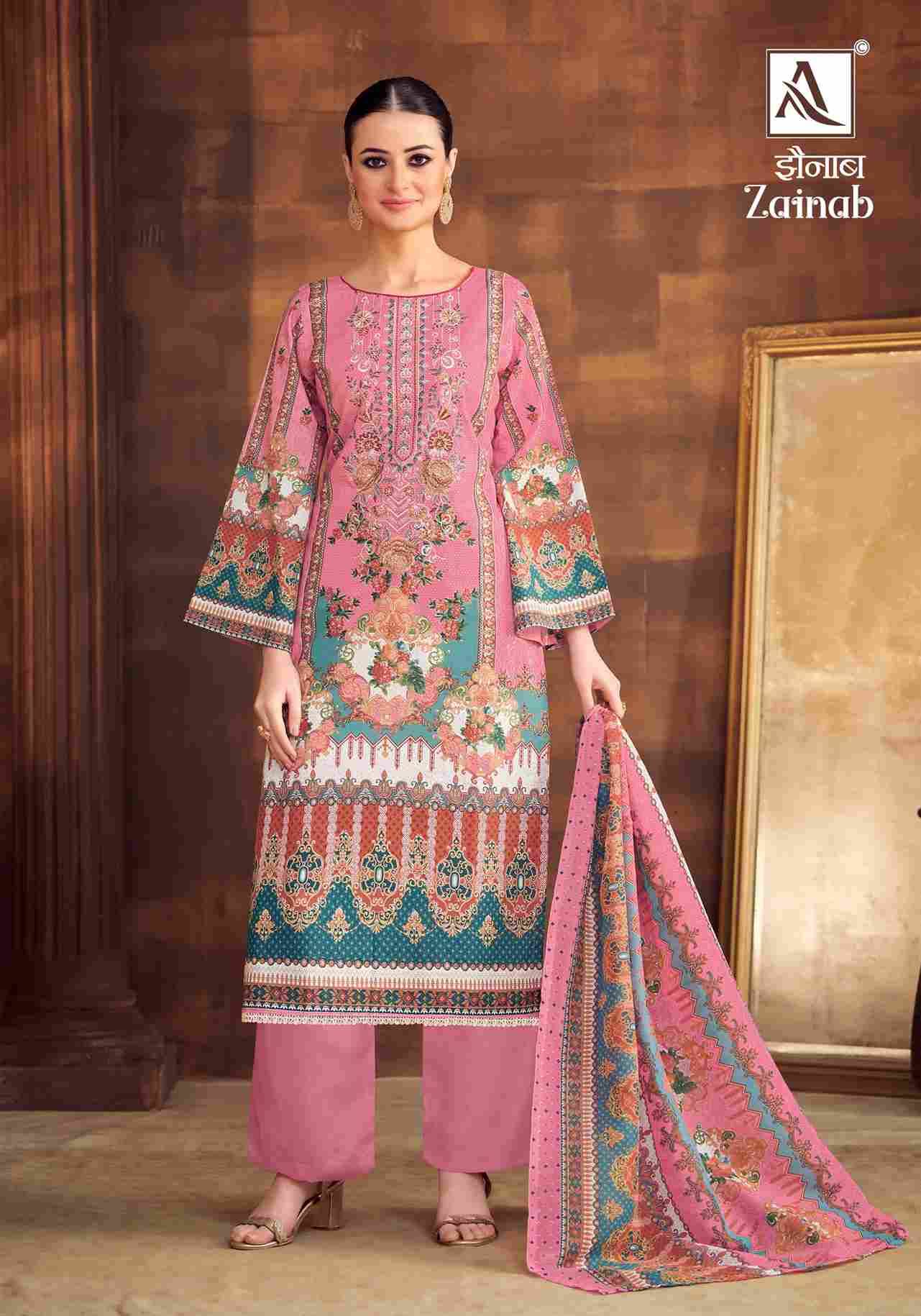 Zainab By Alok Suit 1495-001 To 1495-008 Series Beautiful Festive Suits Colorful Stylish Fancy Casual Wear & Ethnic Wear Pure Cambric Dresses At Wholesale Price