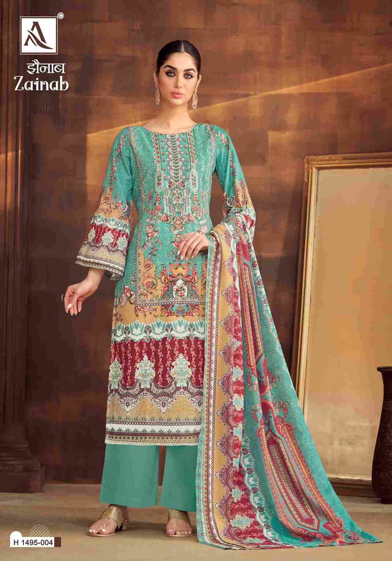 Zainab By Alok Suit 1495-001 To 1495-008 Series Beautiful Festive Suits Colorful Stylish Fancy Casual Wear & Ethnic Wear Pure Cambric Dresses At Wholesale Price