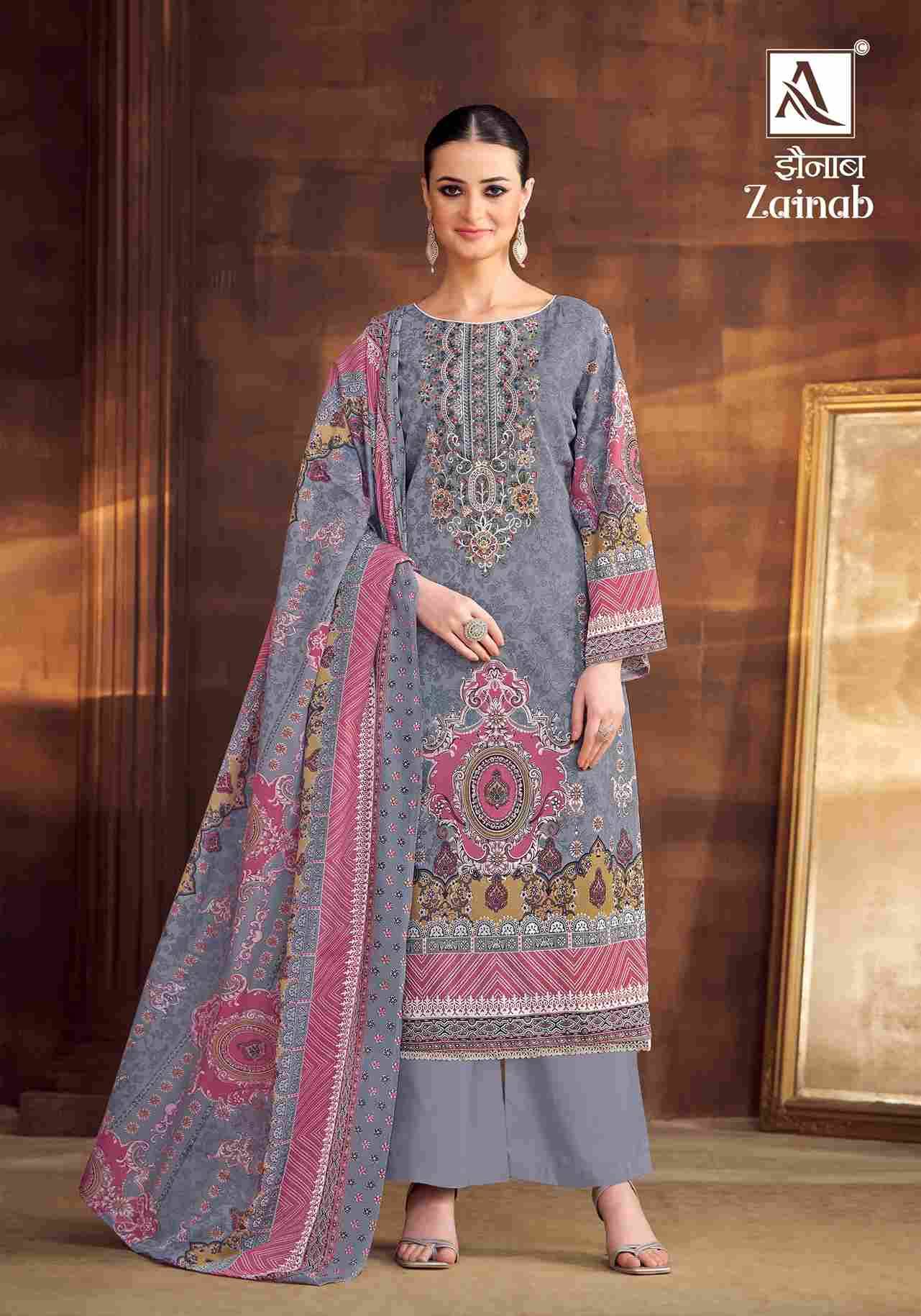 Zainab By Alok Suit 1495-001 To 1495-008 Series Beautiful Festive Suits Colorful Stylish Fancy Casual Wear & Ethnic Wear Pure Cambric Dresses At Wholesale Price