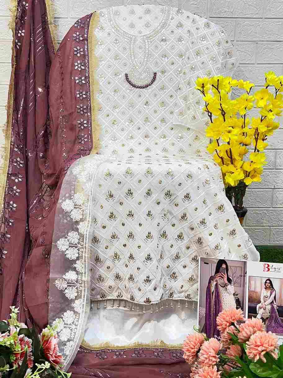 Bilqis 55 Colours By Bilqis 55-A To 55-D Series Beautiful Pakistani Suits Stylish Fancy Colorful Party Wear & Occasional Wear Faux Georgette Embroidery Dresses At Wholesale Price