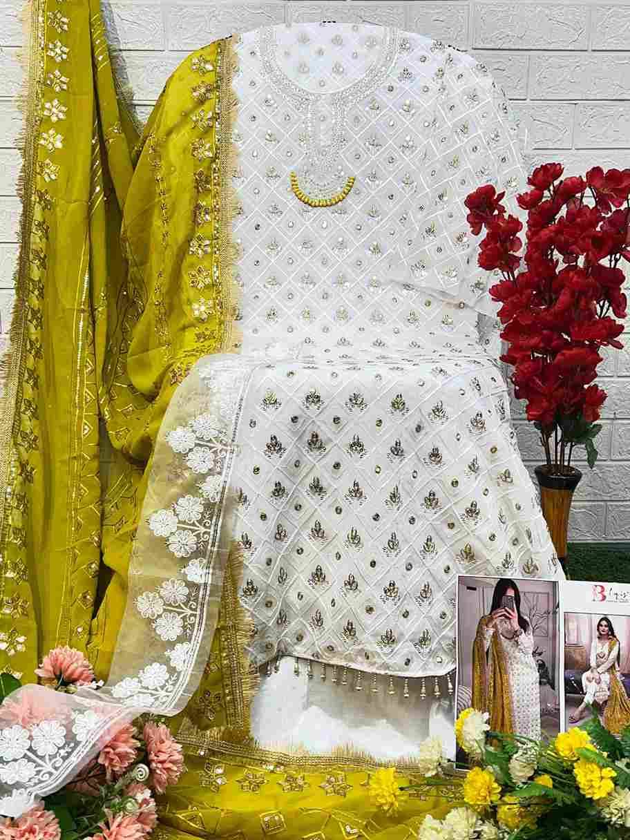 Bilqis 55 Colours By Bilqis 55-A To 55-D Series Beautiful Pakistani Suits Stylish Fancy Colorful Party Wear & Occasional Wear Faux Georgette Embroidery Dresses At Wholesale Price