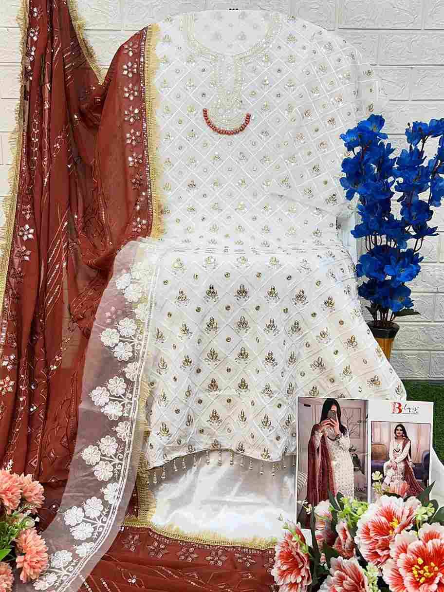 Bilqis 55 Colours By Bilqis 55-A To 55-D Series Beautiful Pakistani Suits Stylish Fancy Colorful Party Wear & Occasional Wear Faux Georgette Embroidery Dresses At Wholesale Price