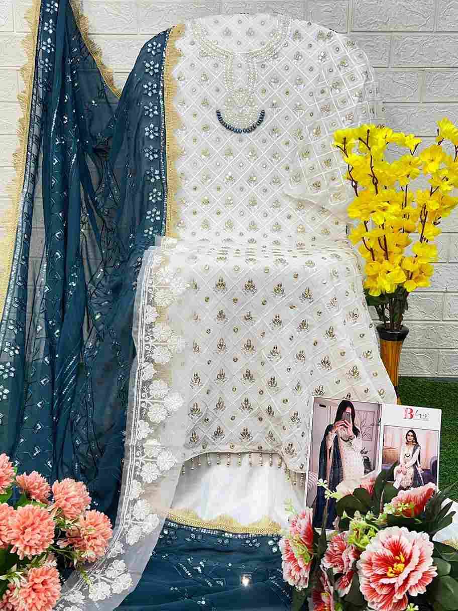 Bilqis 55 Colours By Bilqis 55-A To 55-D Series Beautiful Pakistani Suits Stylish Fancy Colorful Party Wear & Occasional Wear Faux Georgette Embroidery Dresses At Wholesale Price