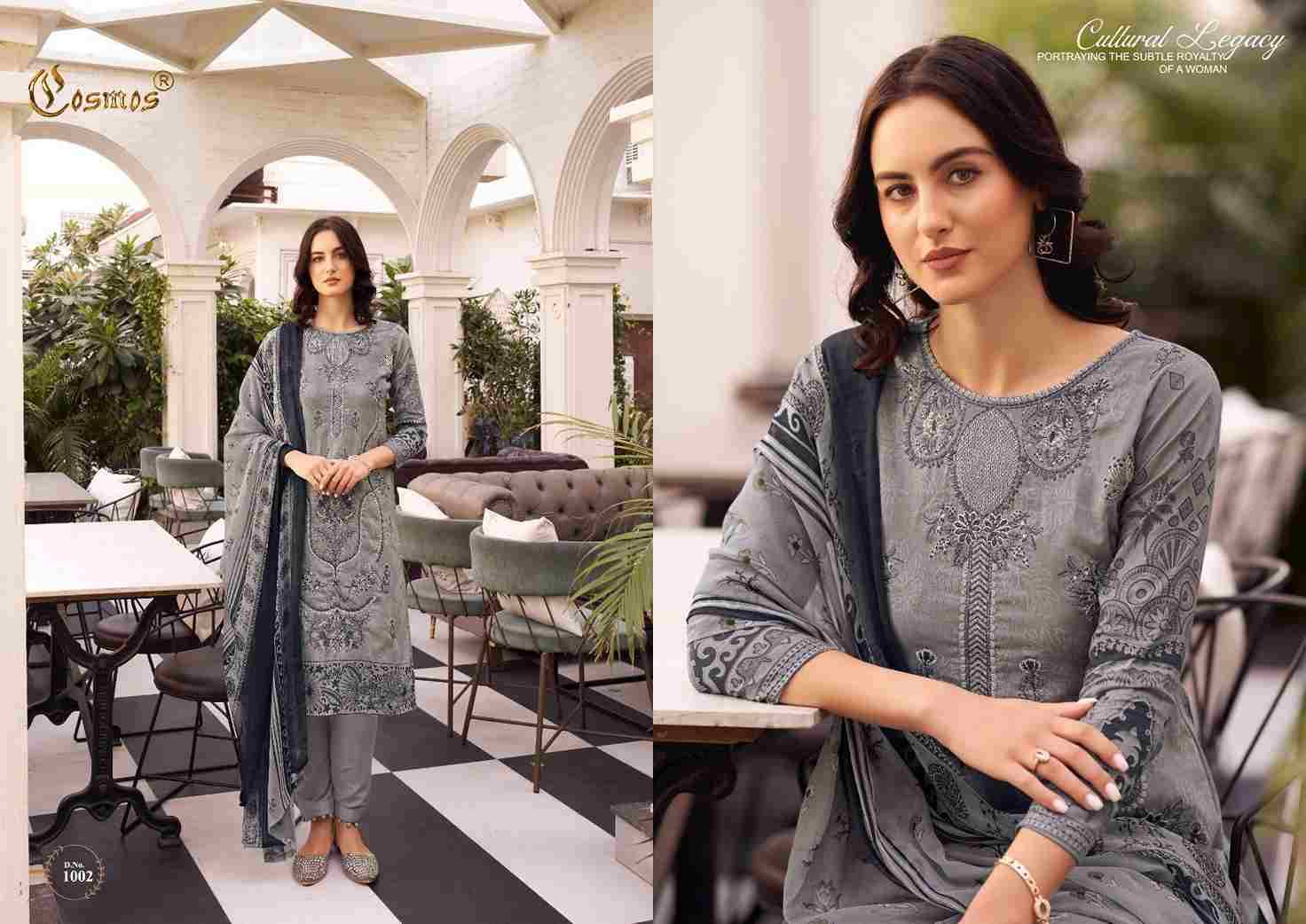 Noor Premium Embroidered Vol-1 By Cosmos 1001 To 1010 Series Beautiful Pakistani Suits Stylish Fancy Colorful Party Wear & Occasional Wear Faux Georgette Embroidery Dresses At Wholesale Price