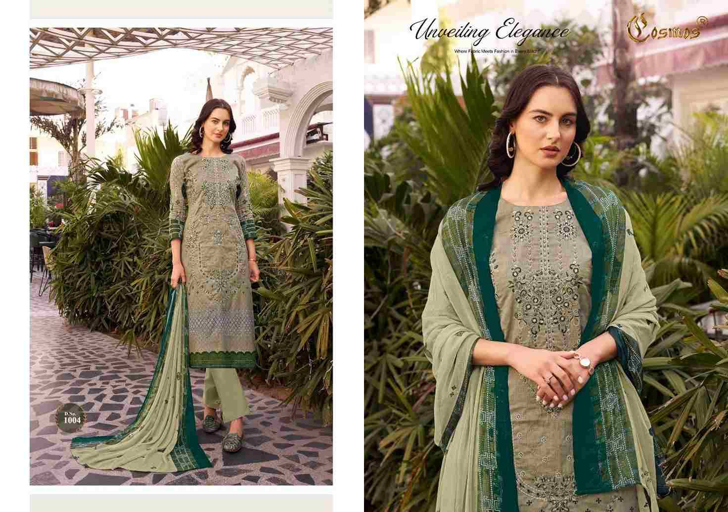 Noor Premium Embroidered Vol-1 By Cosmos 1001 To 1010 Series Beautiful Pakistani Suits Stylish Fancy Colorful Party Wear & Occasional Wear Faux Georgette Embroidery Dresses At Wholesale Price