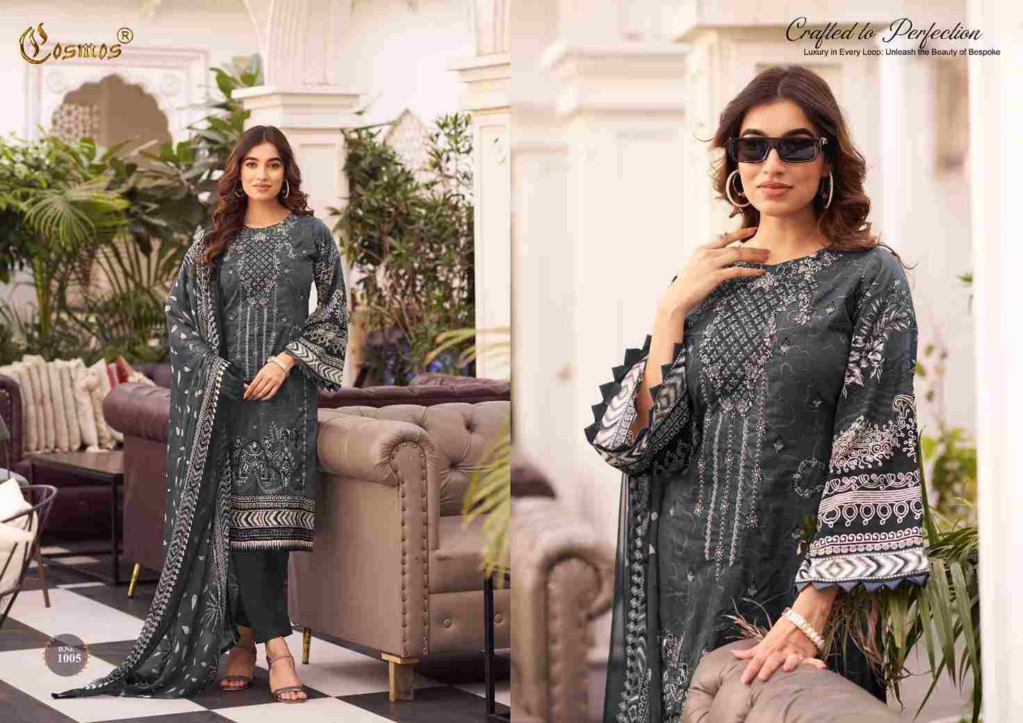 Noor Premium Embroidered Vol-1 By Cosmos 1001 To 1010 Series Beautiful Pakistani Suits Stylish Fancy Colorful Party Wear & Occasional Wear Faux Georgette Embroidery Dresses At Wholesale Price