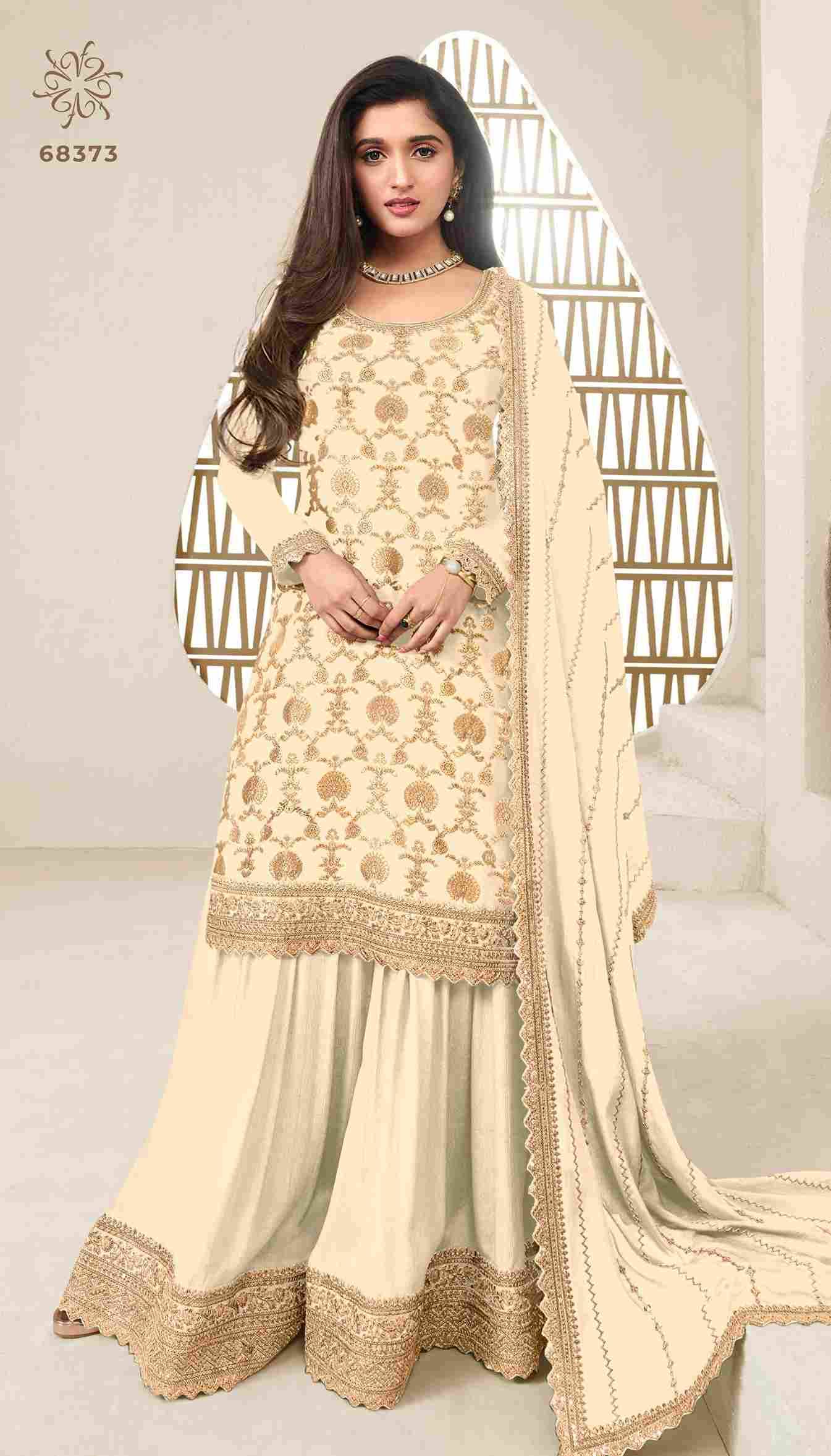 Karva Colour Plus By Vinay Fashion 68371 To 68375 Series Designer Festive Suits Beautiful Fancy Colorful Stylish Party Wear & Occasional Wear Chinnon Jacquard Dresses At Wholesale Price