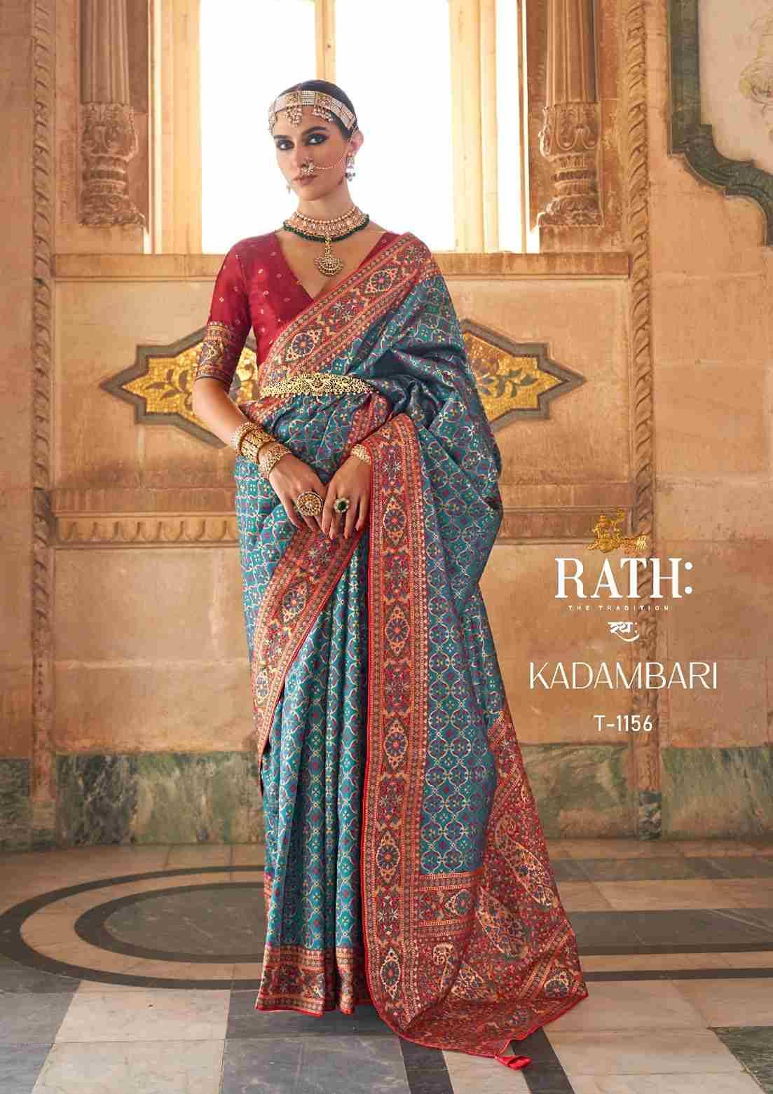 Kadambari By Rath 1156 To 1161 Series Indian Traditional Wear Collection Beautiful Stylish Fancy Colorful Party Wear & Occasional Wear Vichitra Silk Sarees At Wholesale Price