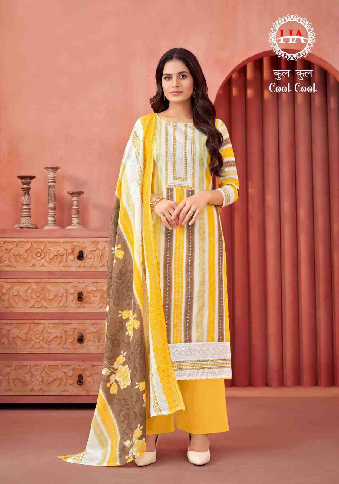 Cool Cool By Harshit Fashion Hub 1535-001 To 1535-008 Series Beautiful Festive Suits Stylish Fancy Colorful Casual Wear & Ethnic Wear Pure Cotton Print Dresses At Wholesale Price