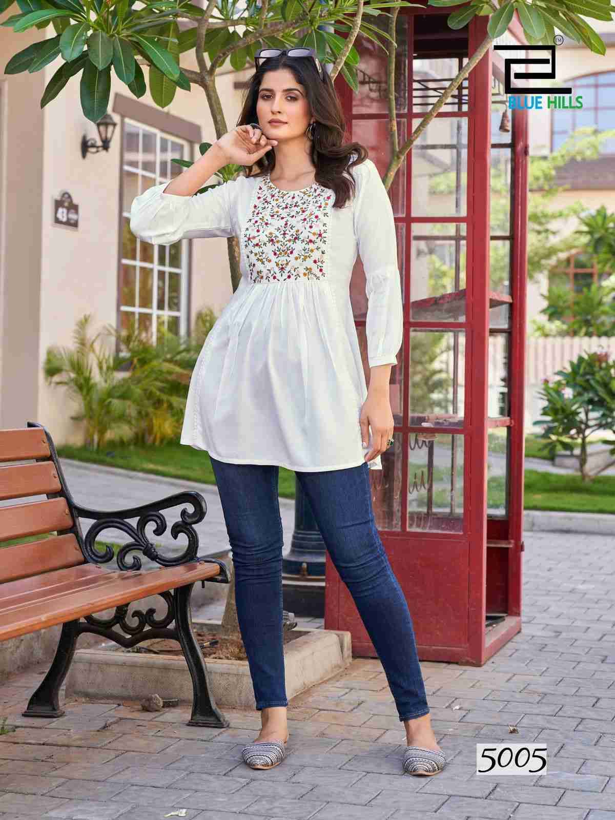 Sofia Vol-5 By Blue Hills 5001 To 5006 Series Designer Stylish Fancy Colorful Beautiful Party Wear & Ethnic Wear Collection Heavy Rayon Tops At Wholesale Price