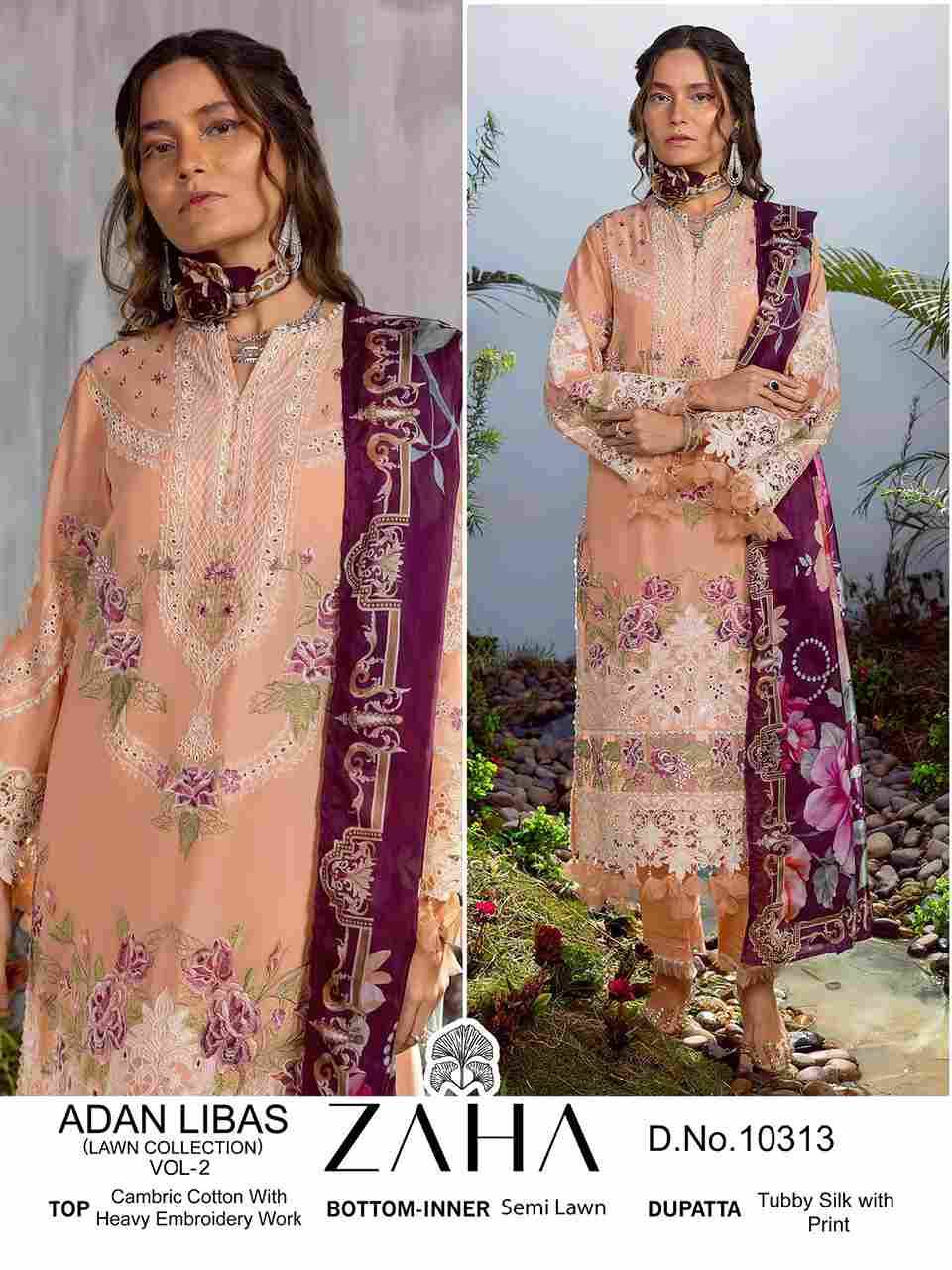 Adan Libas Vol-2 By Zaha 10311 To 10313 Series Beautiful Pakistani Suits Stylish Fancy Colorful Party Wear & Occasional Wear Cambric Cotton Embroidered Dresses At Wholesale Price