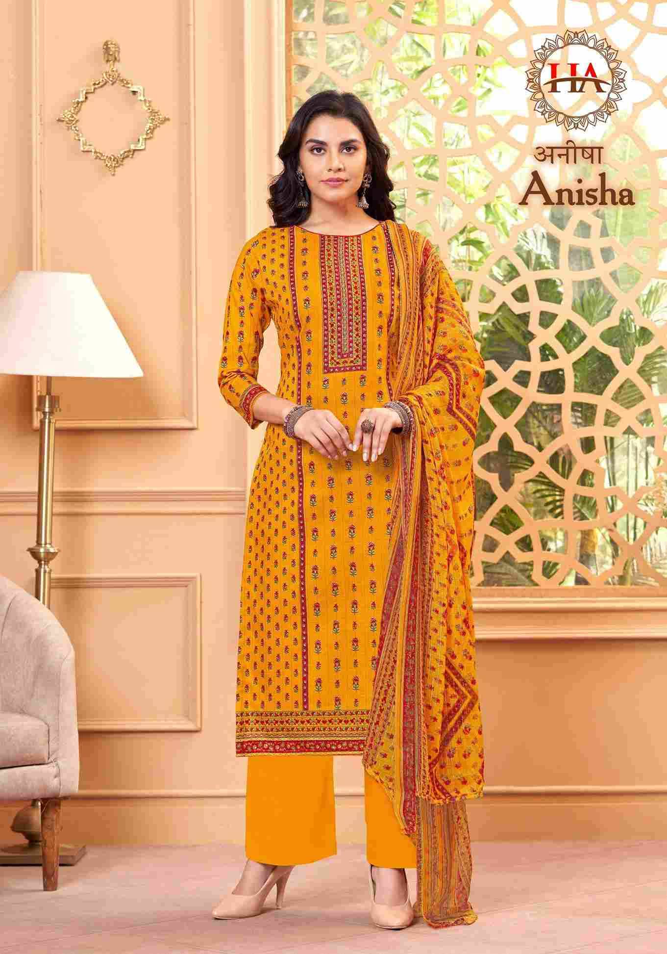 Anisha By Harshit Fashion Hub 1524-001 To 1524-008 Series Beautiful Festive Suits Stylish Fancy Colorful Casual Wear & Ethnic Wear Pure Cambric Cotton Print Dresses At Wholesale Price