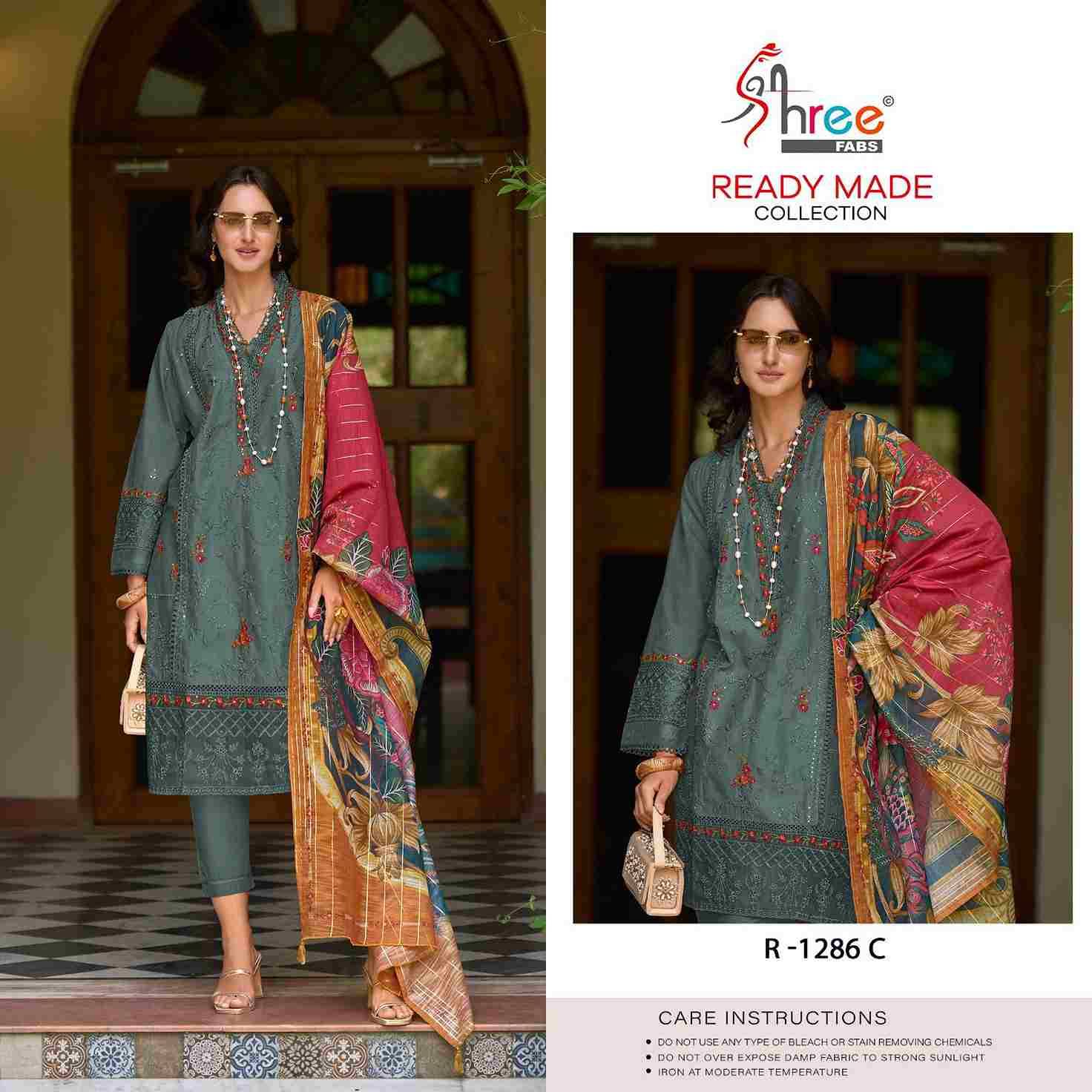 Shree Fabs Hit Design R-1286 Colours By Shree Fabs R-1286-A To R-1286-D Series Beautiful Pakistani Suits Stylish Fancy Colorful Party Wear & Occasional Wear Cambric Cotton Embroidered Dresses At Wholesale Price