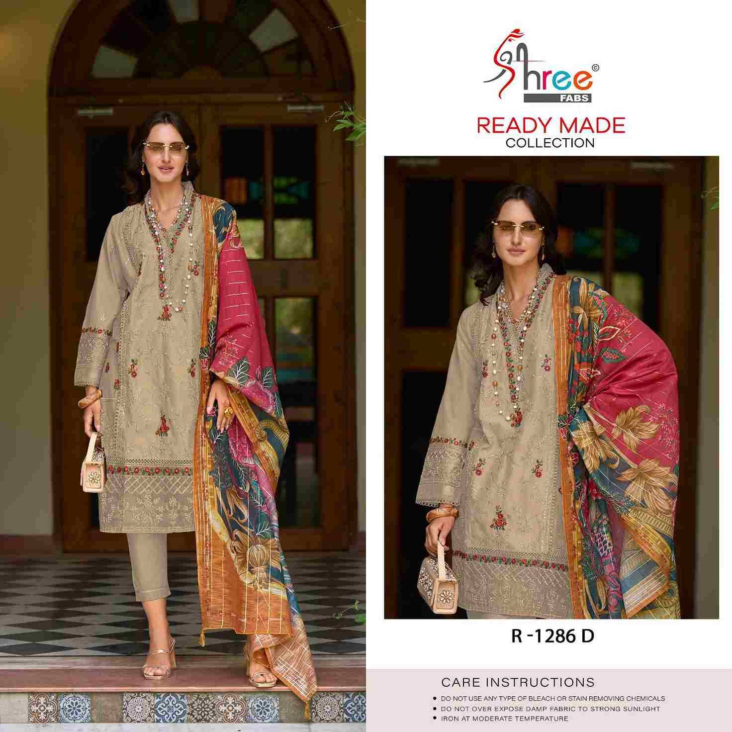 Shree Fabs Hit Design R-1286 Colours By Shree Fabs R-1286-A To R-1286-D Series Beautiful Pakistani Suits Stylish Fancy Colorful Party Wear & Occasional Wear Cambric Cotton Embroidered Dresses At Wholesale Price