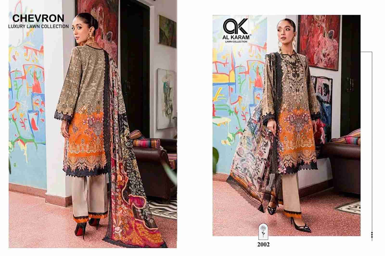 Chevron Luxury Lawn Collection By Al Karam Lawn Collection 2001 To 2004 Series Designer Pakistani Suits Beautiful Fancy Stylish Colorful Party Wear & Occasional Wear Pure Cotton With Embroidery Dresses At Wholesale Price