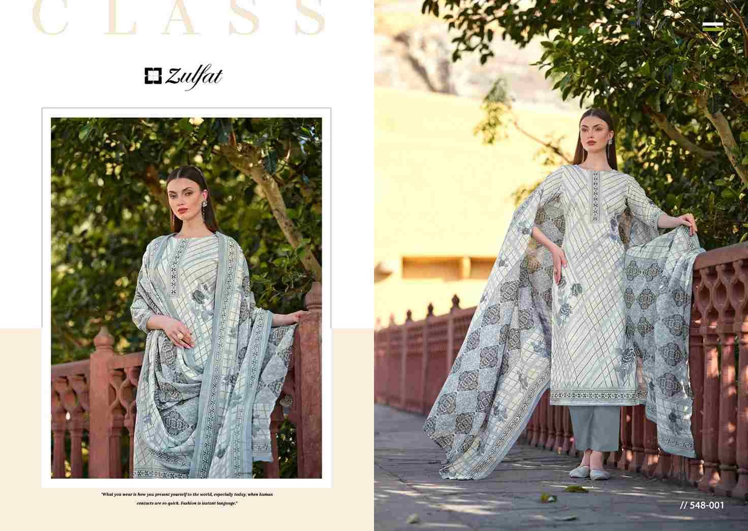 Farhana Vol-6 By Zulfat 548-001 To 548-008 Series Beautiful Festive Suits Stylish Fancy Colorful Casual Wear & Ethnic Wear Pure Cotton Print Dresses At Wholesale Price