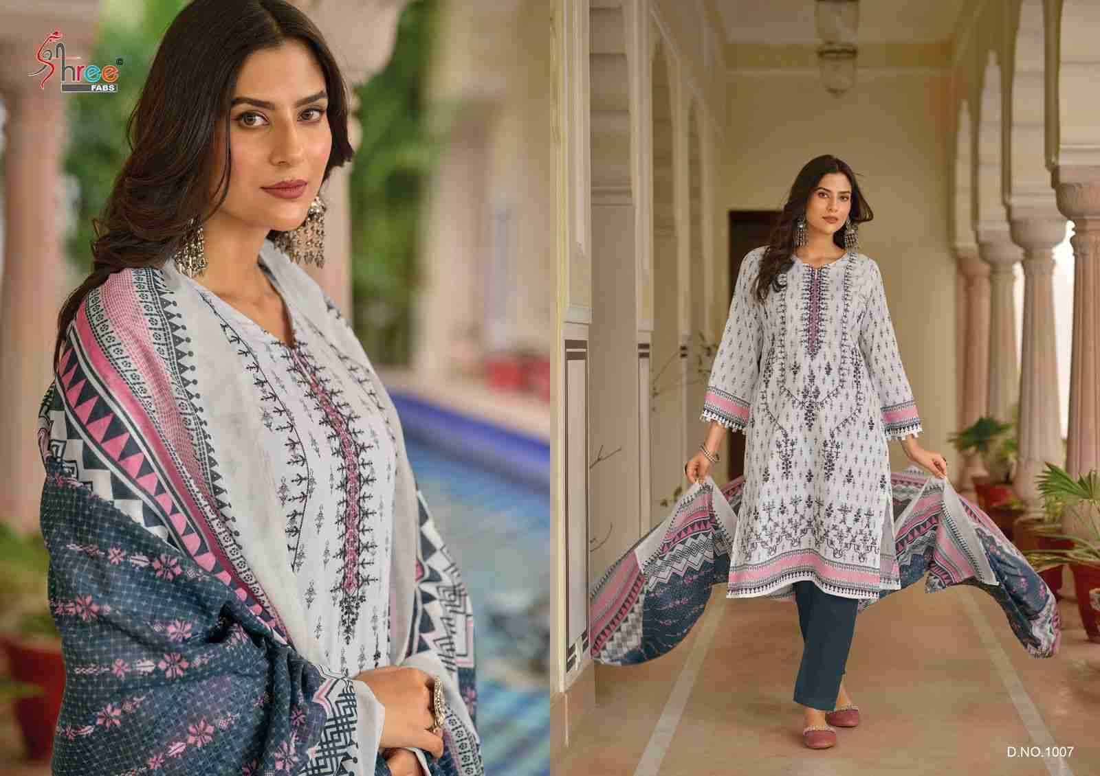 Shanaya Vol-2 By Shree Fabs 1001 To 1008 Series Designer Festive Suits Beautiful Stylish Fancy Colorful Party Wear & Occasional Wear Pure Cotton Print Embroidered Dresses At Wholesale Price