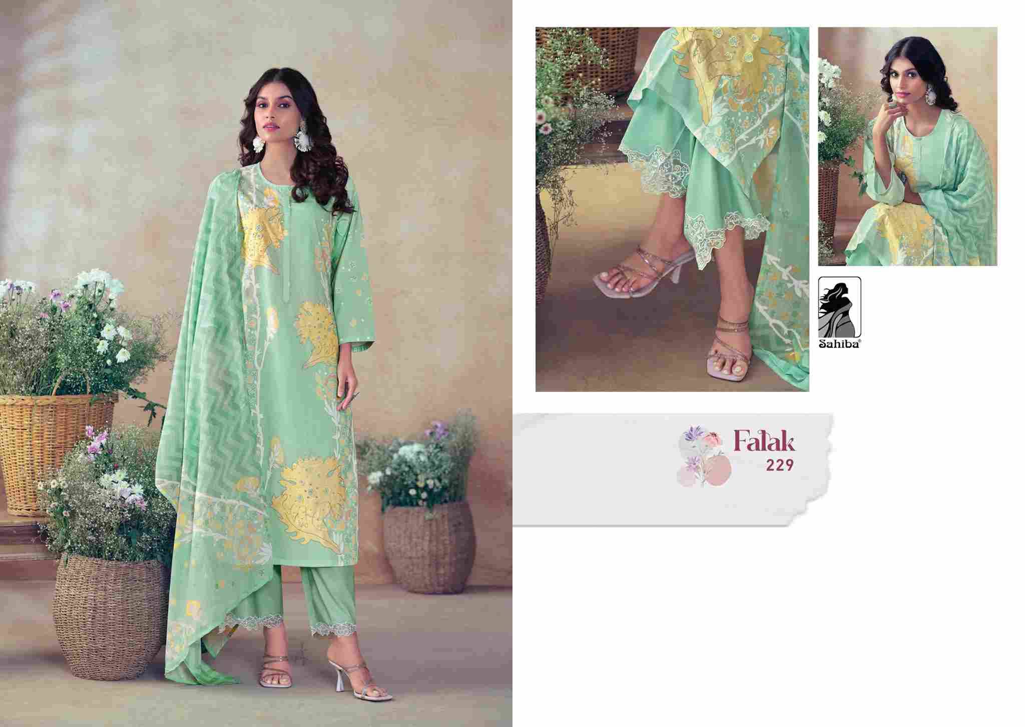 Falak By Sahiba Fabrics Beautiful Stylish Festive Suits Fancy Colorful Casual Wear & Ethnic Wear & Ready To Wear Pure Lawn Cotton With Embroidery Dresses At Wholesale Price