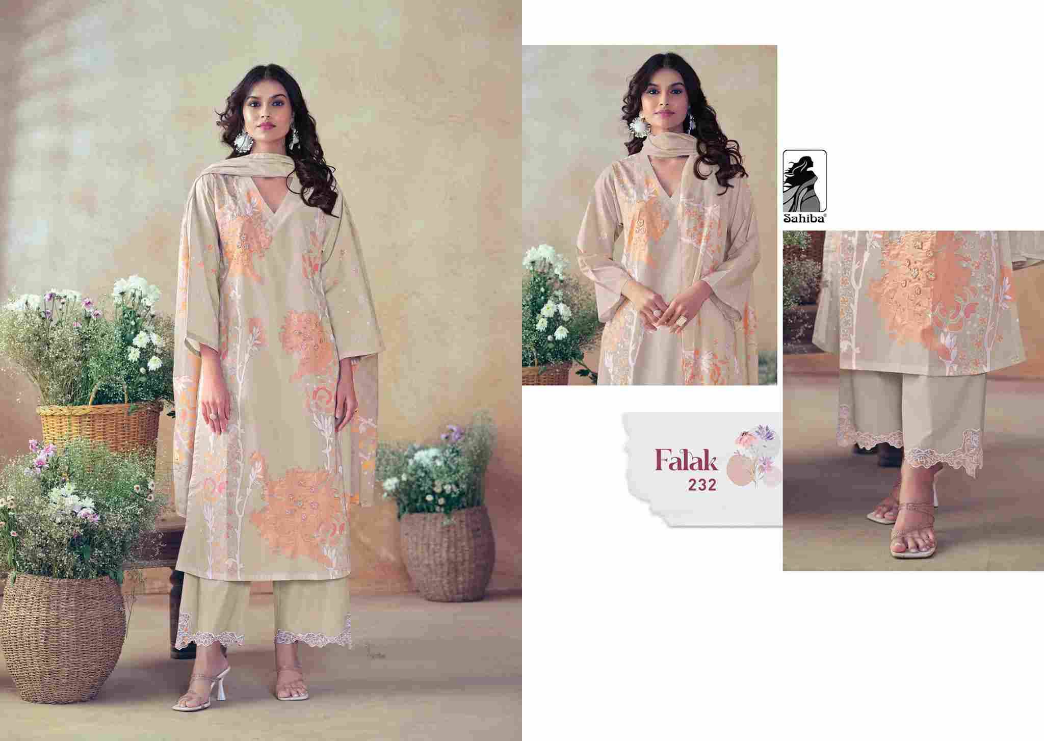 Falak By Sahiba Fabrics Beautiful Stylish Festive Suits Fancy Colorful Casual Wear & Ethnic Wear & Ready To Wear Pure Lawn Cotton With Embroidery Dresses At Wholesale Price