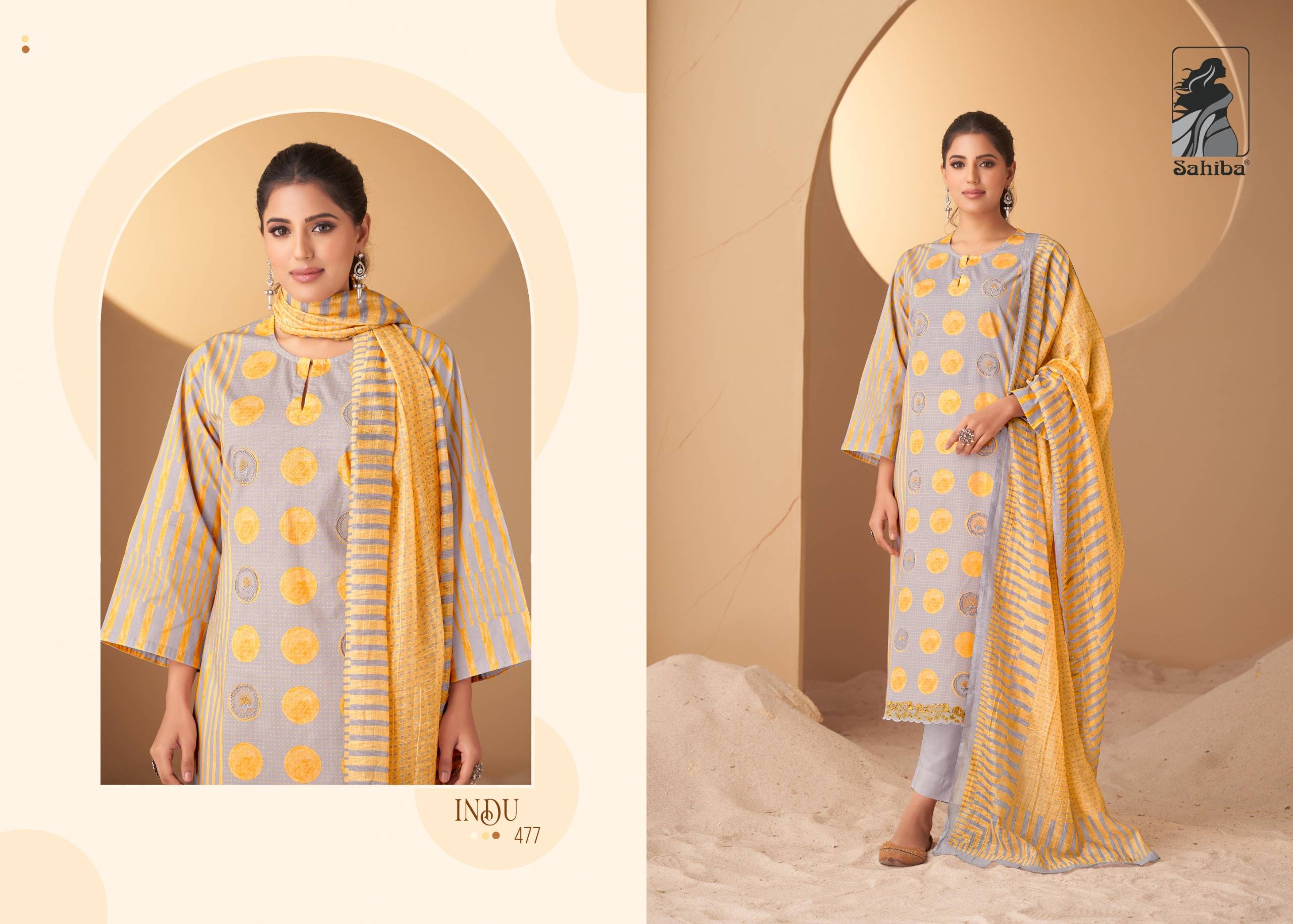 Indu By Sahiba Fabrics Beautiful Stylish Festive Suits Fancy Colorful Casual Wear & Ethnic Wear & Ready To Wear Pure Lawn Cotton With Embroidery Dresses At Wholesale Price