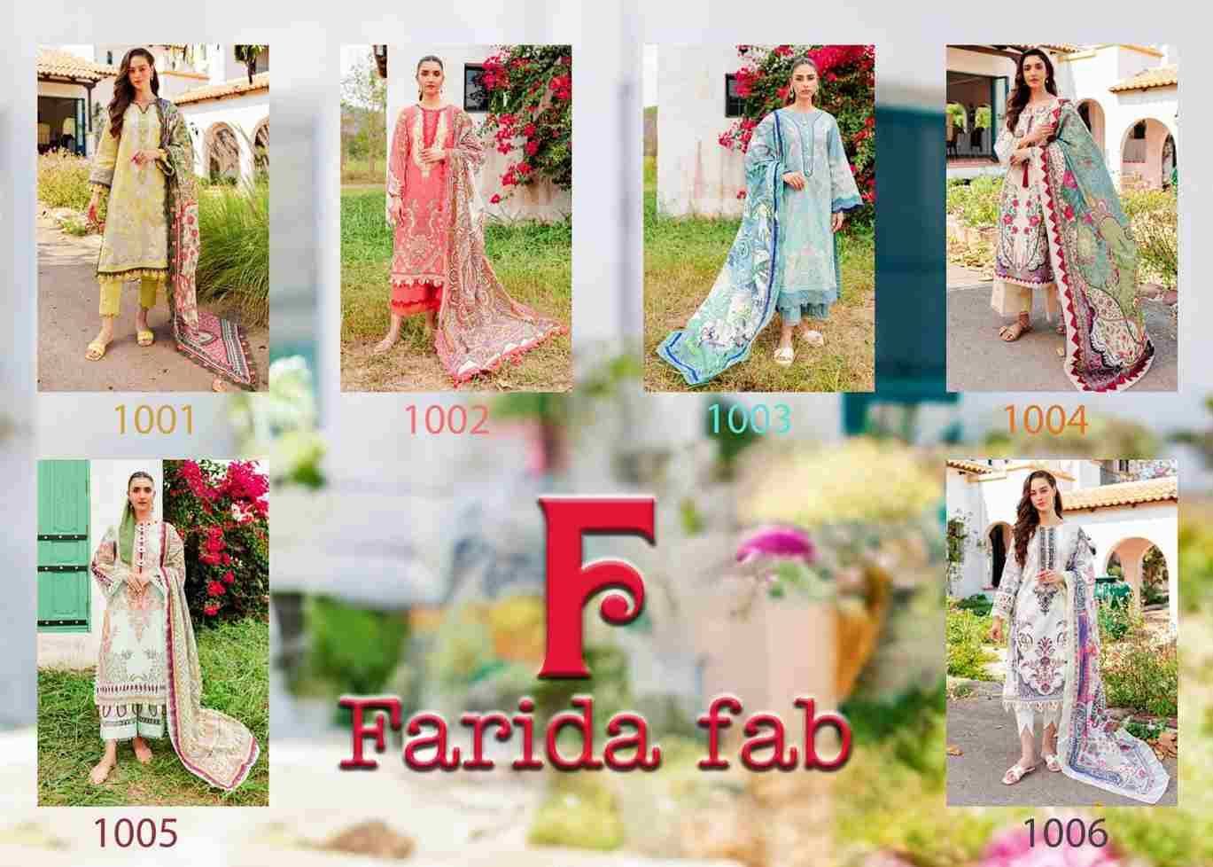 Concept-B By Farida Fab 1001 To 1006 Series Beautiful Festive Suits Stylish Fancy Colorful Casual Wear & Ethnic Wear Pure Cotton Print Dresses At Wholesale Price