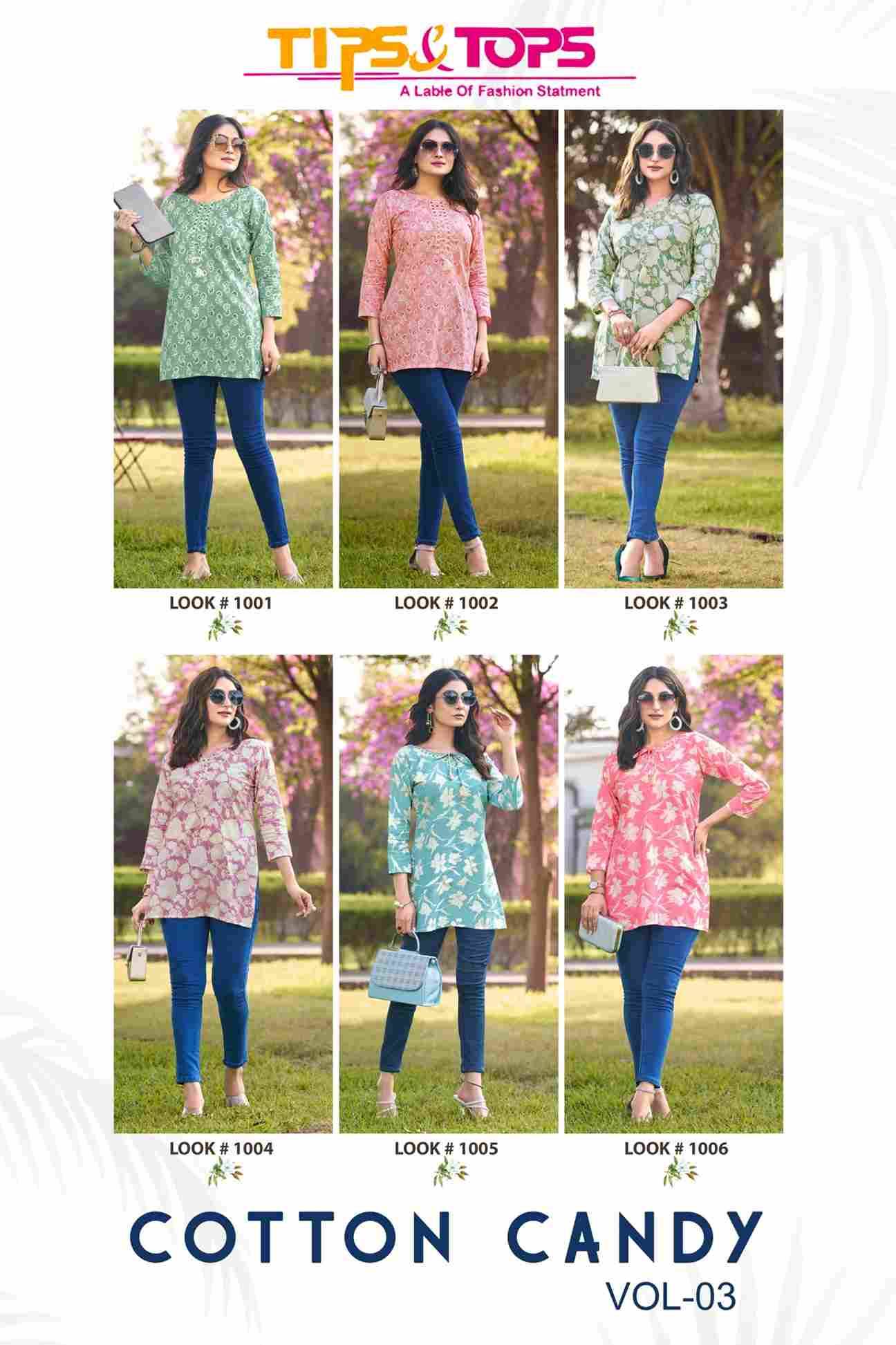 Cotton Candy Vol-3 By Tips And Tops 1001 To 1006 Series Designer Stylish Fancy Colorful Beautiful Party Wear & Ethnic Wear Collection Premium Cotton Tops At Wholesale Price