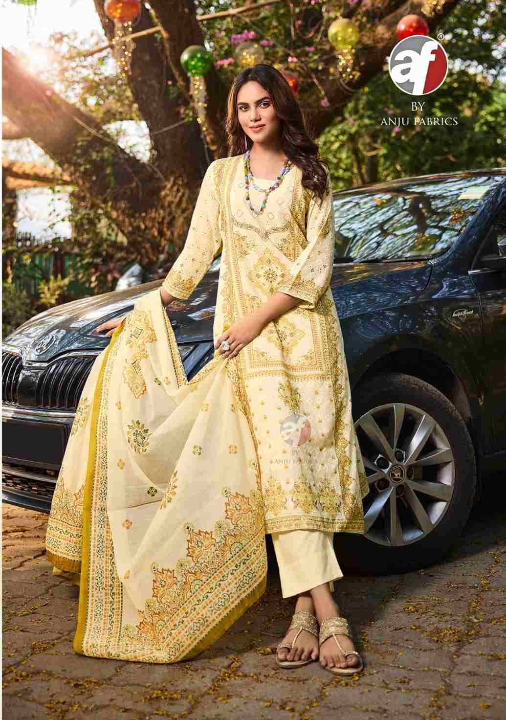 Flairs Vol-3 By Anju Fabrics 37521 To 37525 Series Beautiful Stylish Suits Fancy Colorful Casual Wear & Ethnic Wear & Ready To Wear Pure Cotton With Work Dresses At Wholesale Price