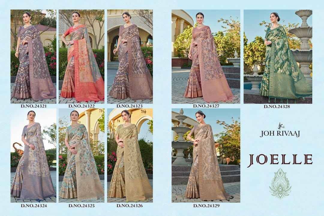 Joelle By Joh Rivaaj 24321 To 24329 Series Indian Traditional Wear Collection Beautiful Stylish Fancy Colorful Party Wear & Occasional Wear Silk Sarees At Wholesale Price