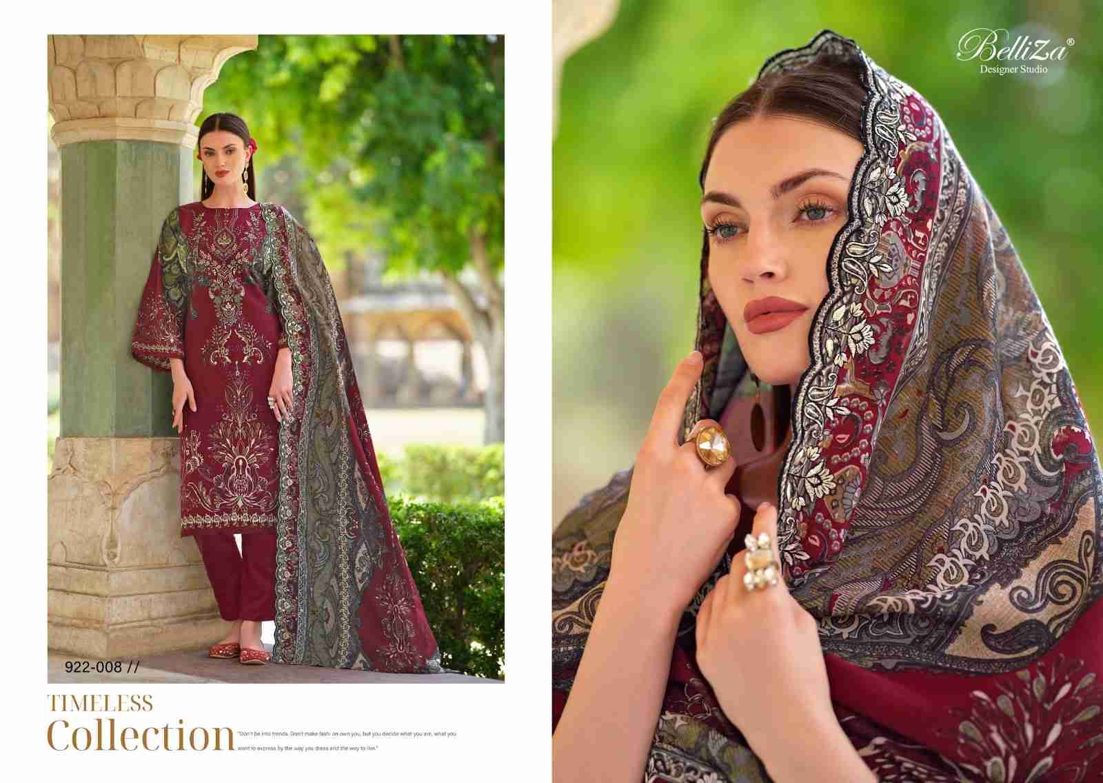 Guzarish Vol-9 By Belliza 922-001 To 922-008 Series Beautiful Stylish Festive Suits Fancy Colorful Casual Wear & Ethnic Wear & Ready To Wear Pure Cotton Digital Print Dresses At Wholesale Price