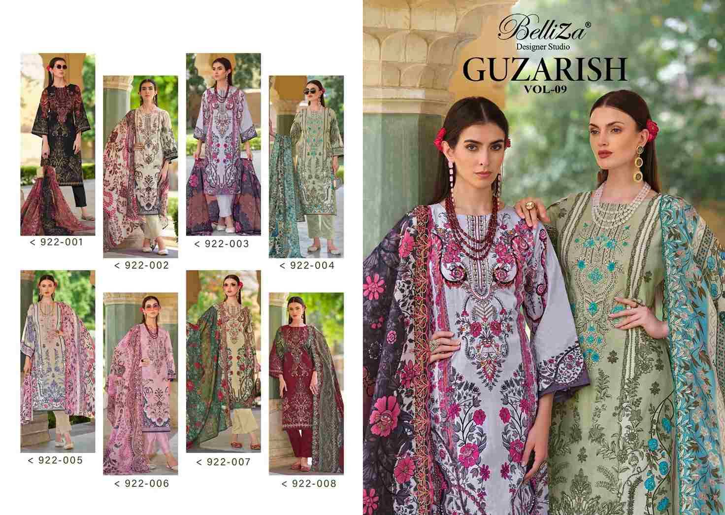 Guzarish Vol-9 By Belliza 922-001 To 922-008 Series Beautiful Stylish Festive Suits Fancy Colorful Casual Wear & Ethnic Wear & Ready To Wear Pure Cotton Digital Print Dresses At Wholesale Price